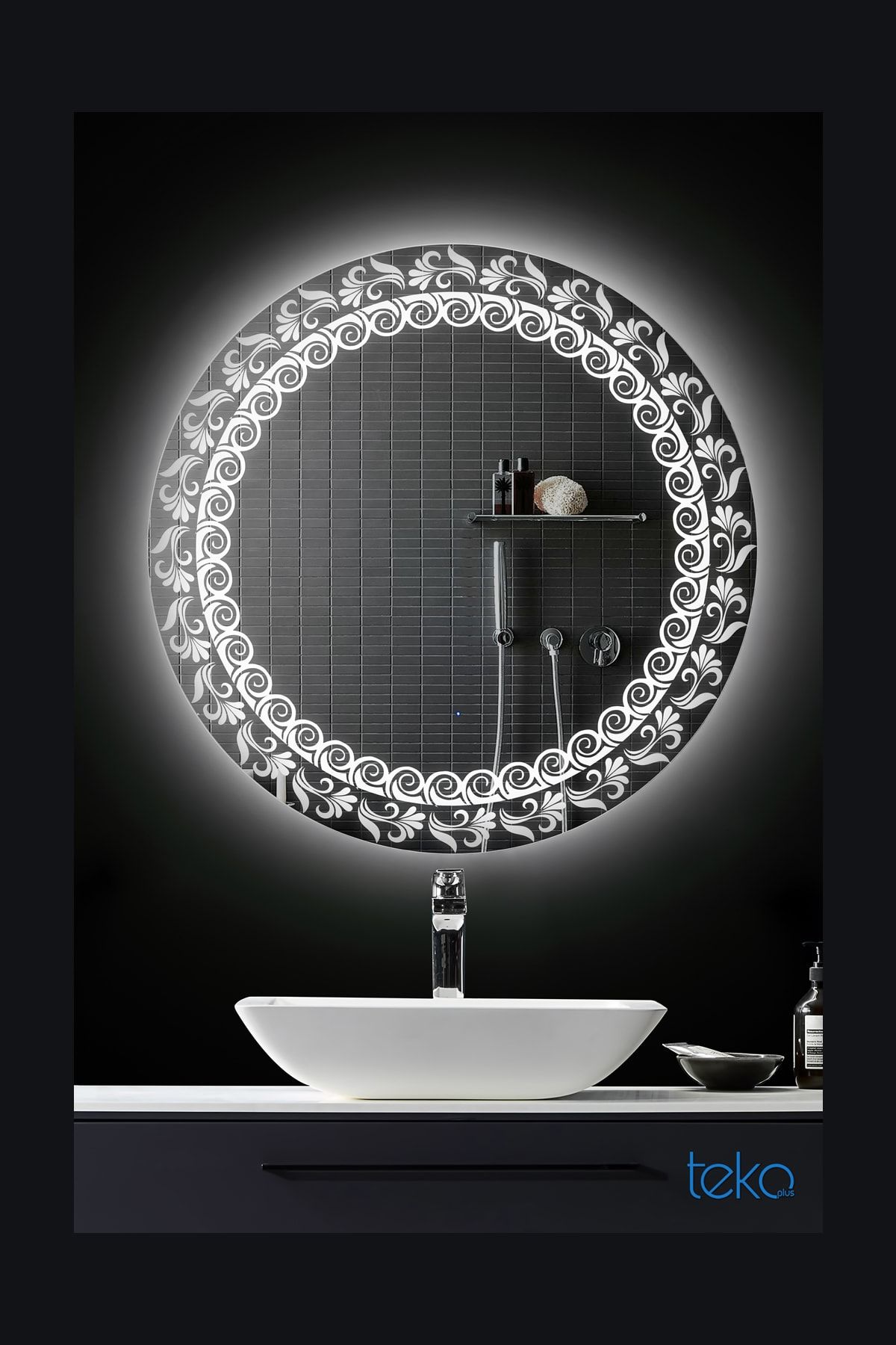 tekoplus tk613 led isikli banyo aynasi 70x70 cm fiyati yorumlari trendyol