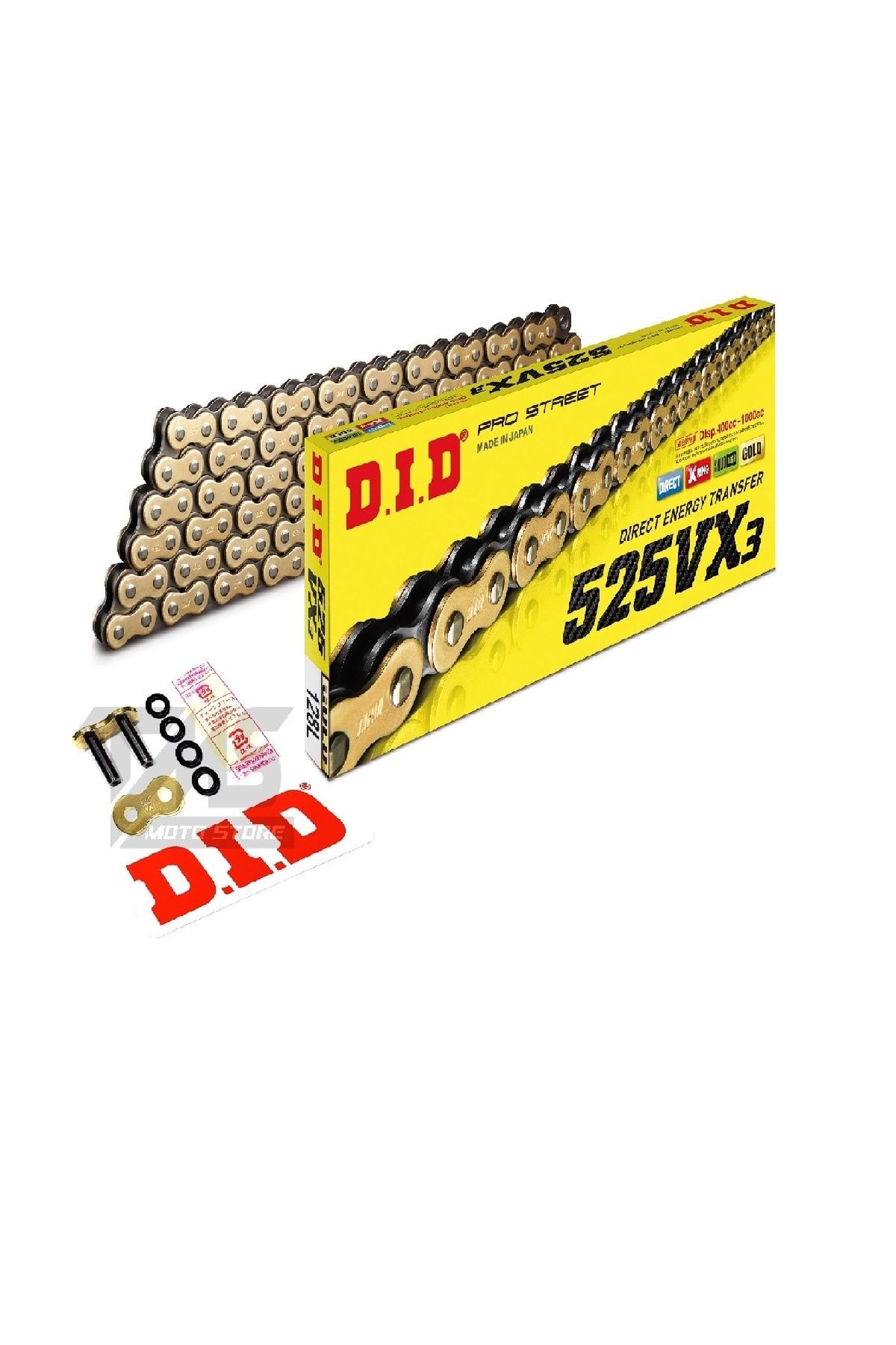 MOTOSPARTAN Dıd 525vx3-112l X-rıngli Gold Zincir