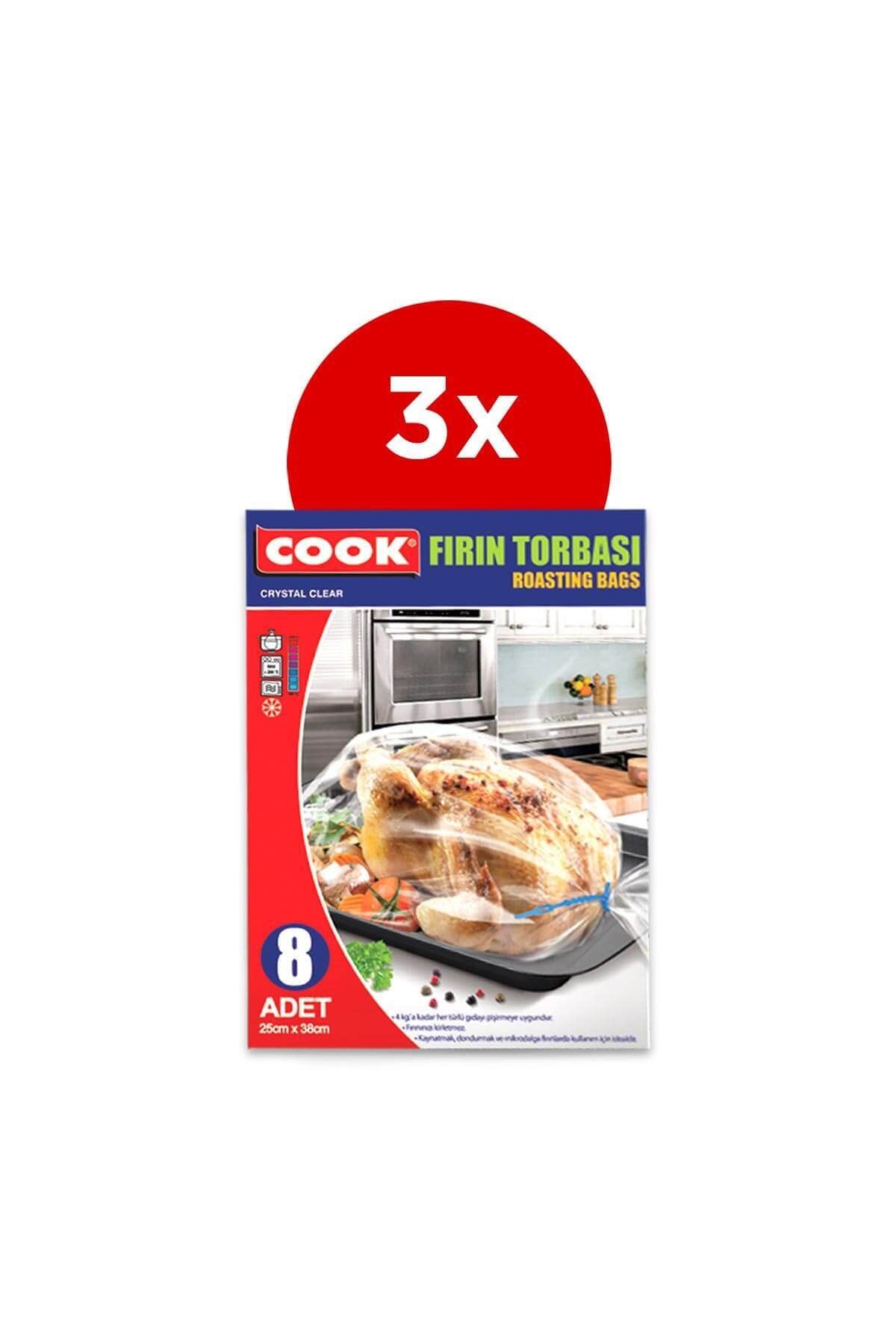 COOK Fırın Torbası 8'li Standart Boy 25x38 CM 3'lü Paket