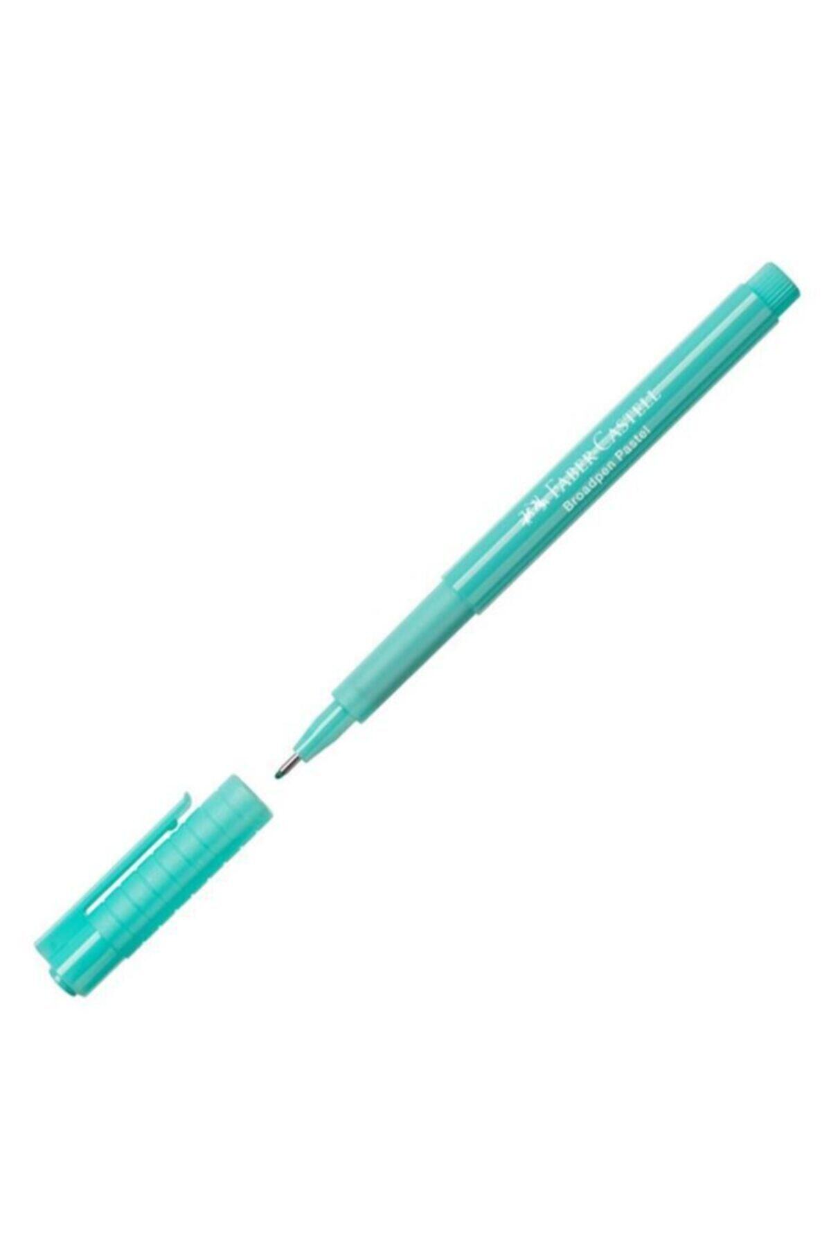 Faber Castell 1554 Broadpen 0.8mm. Keçe Uçlu Kalem Pastel Turkuaz