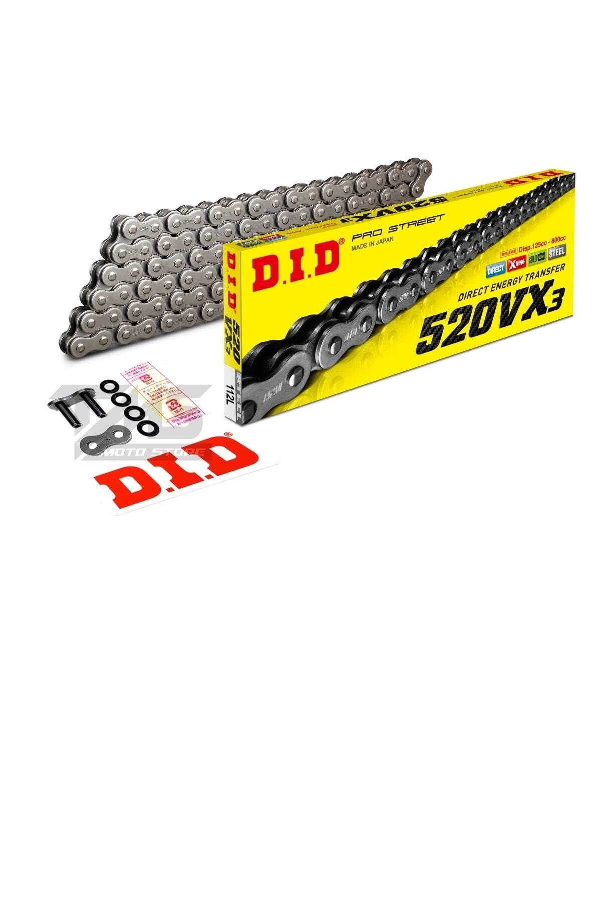 MOTOSPARTAN Dıd 520vx3-114l X-rıngli Çelik Zincir Nc750 S/x Nc700 S/x Yzf-r25 Mt-25 Pulsar Cbr250