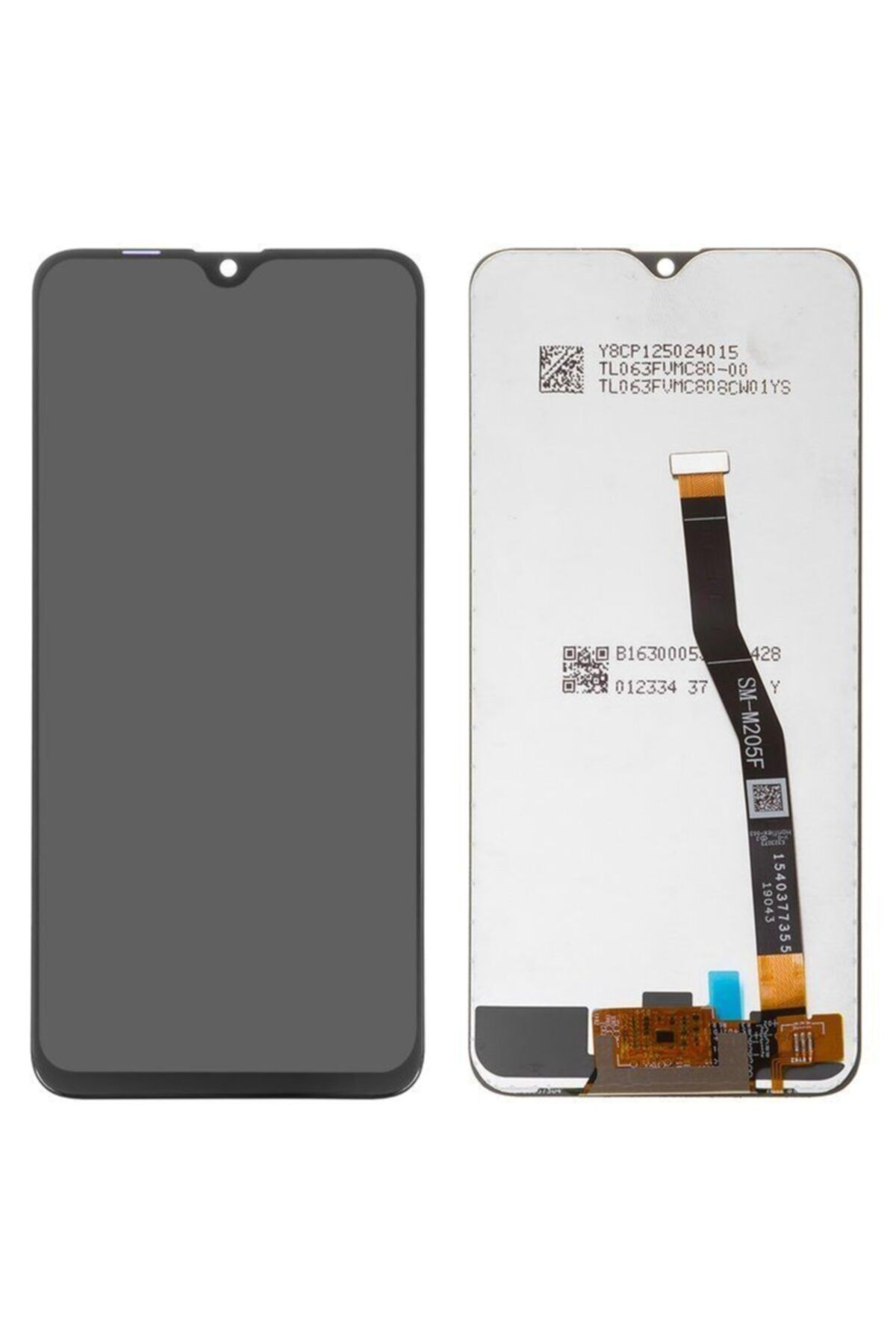 Samsung Galaxy M20 Sm-m205  Dokunmatik Servis Orjinali Siyah Çıtasız Lcd Ekran