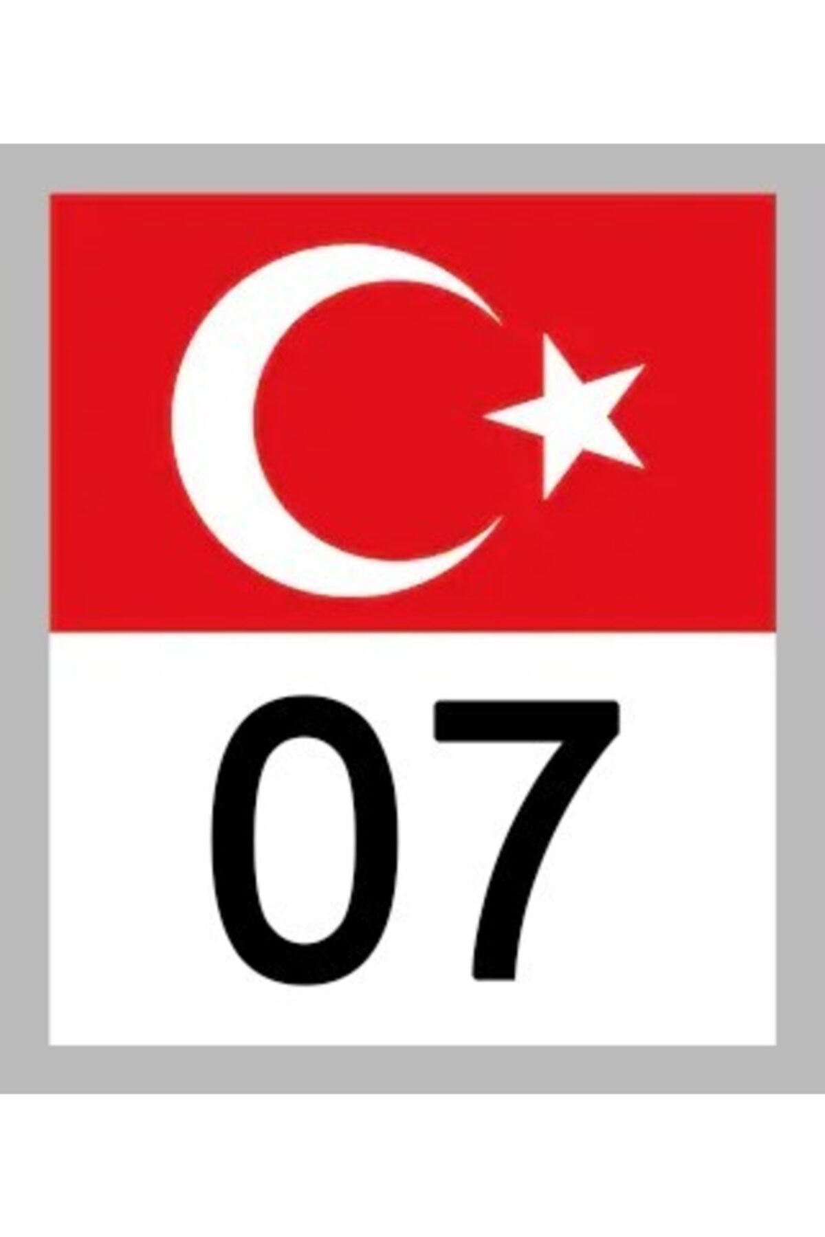Apex 07 Antalya Türk Bayrağı Ve Plaka Kodu Ön Cam Sticker Yapıştırma