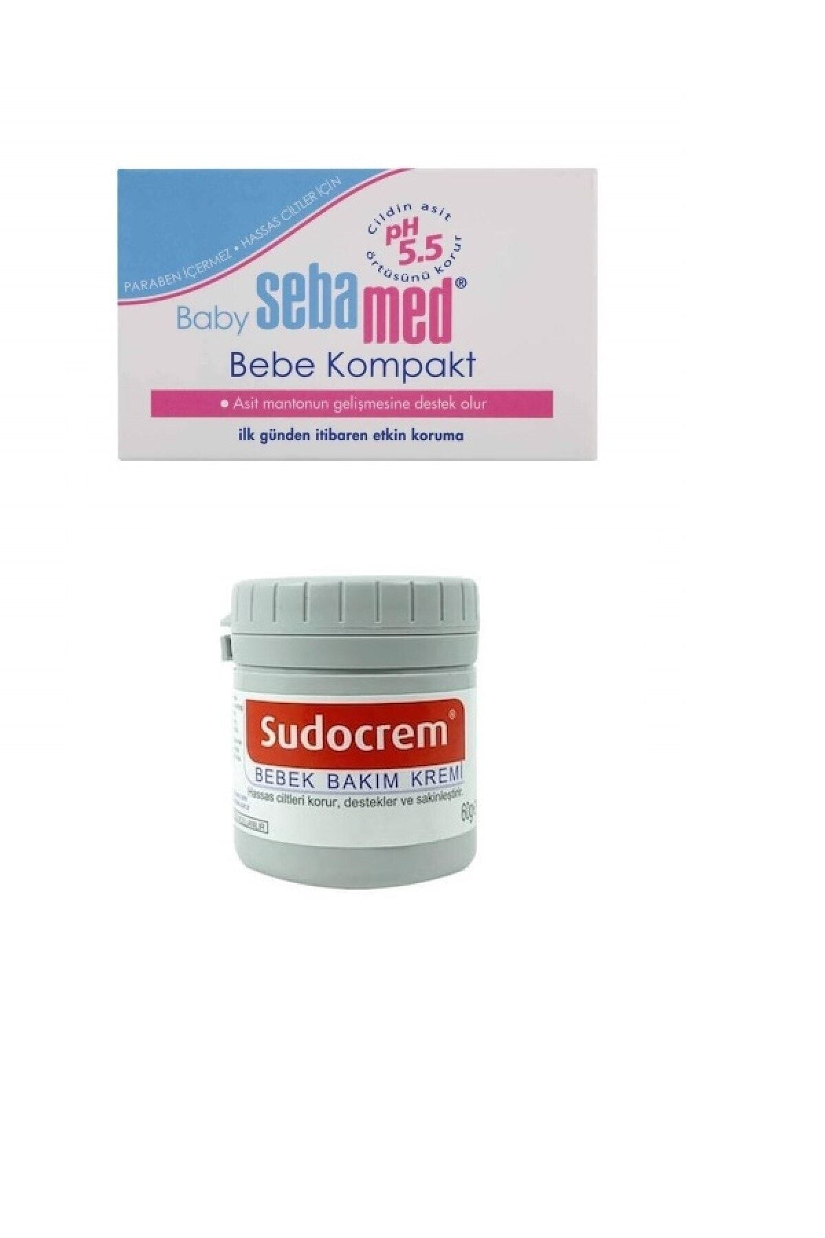 Sebamed Ph 5.5 Bebek Kompakt 100 gr + Sudocrem Bebek Bakım Kremi 60 gr