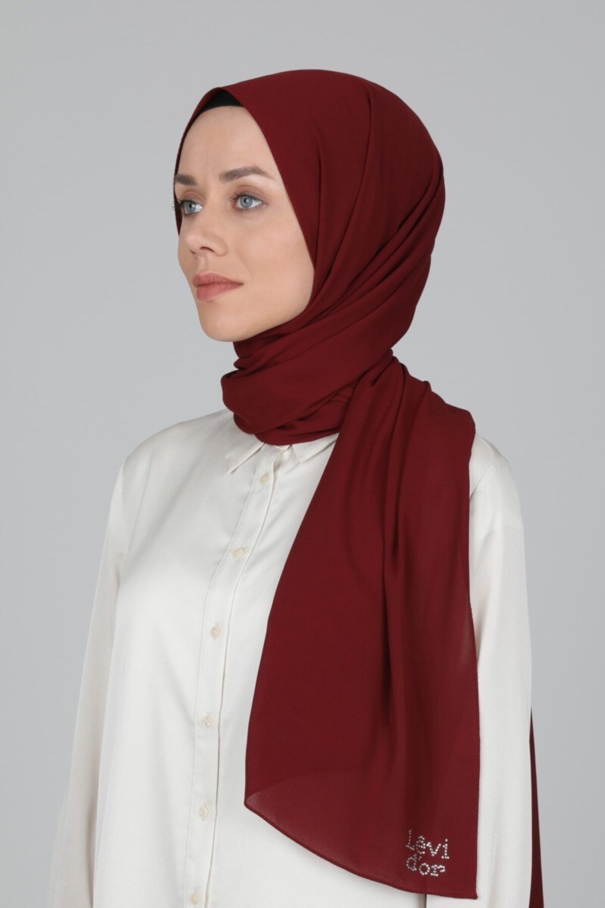Levidor Kadin Kirmizi Lux Sifon Sal 0120 Trendyol