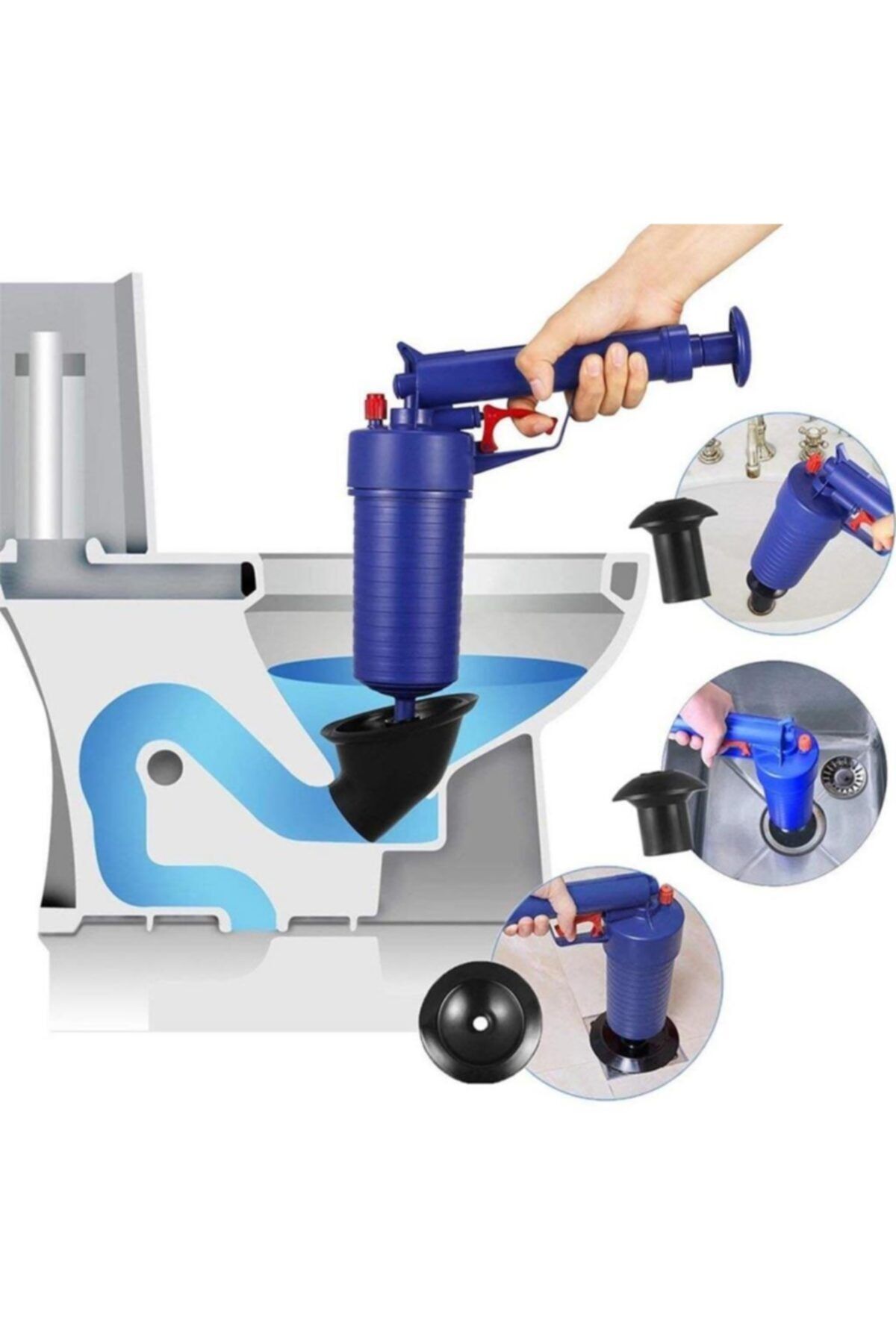 rennway Mutfak Lavabo Banyo Tuvalet Klozet Tıkanıklığı Yüksek Hava Basınçlı Gider Açma Drenaj Pompa Makinesi