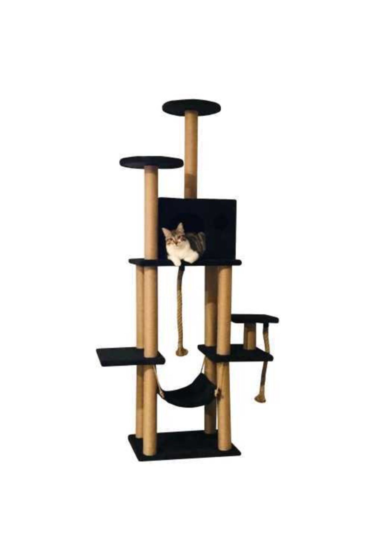 PETHOME Kedi Tırmalama Evi ve Oyun Platformu Yükseklik 170 cm