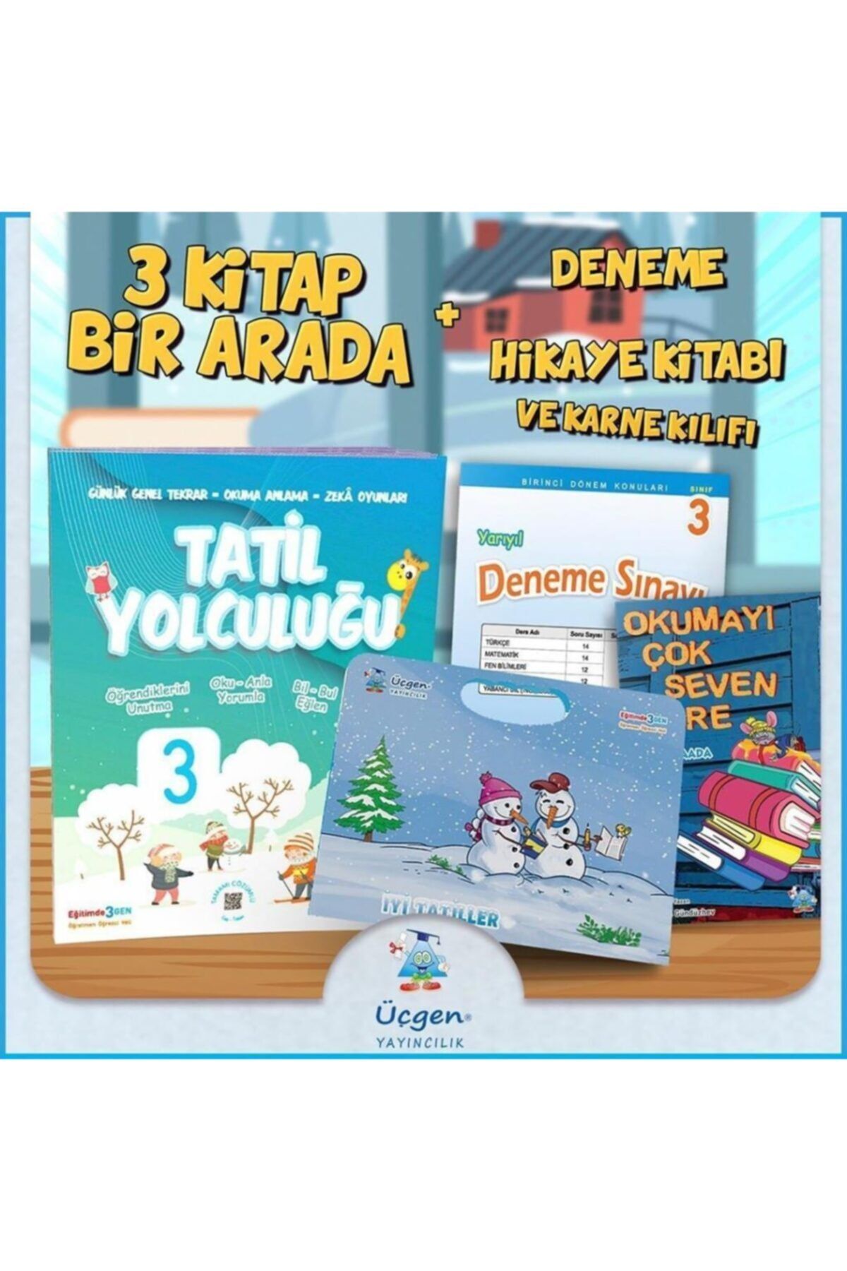 Üçgen Yayıncılık 3. Sınıf Yarıyıl Tatil Yolculuğu Seti (4 Parça)
