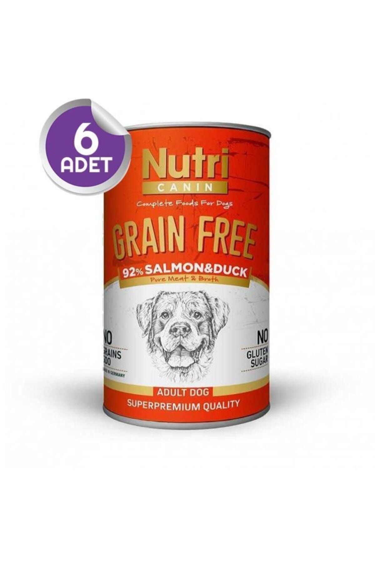 Nutri Canin Tahılsız Somonlu Ve Ördekli Köpek Konservesi 400 gr 6 Adet