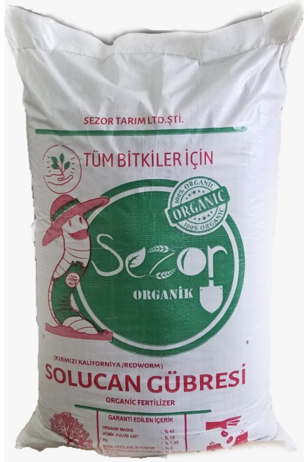 sezor organik Solucan Gübresi 25 Kg