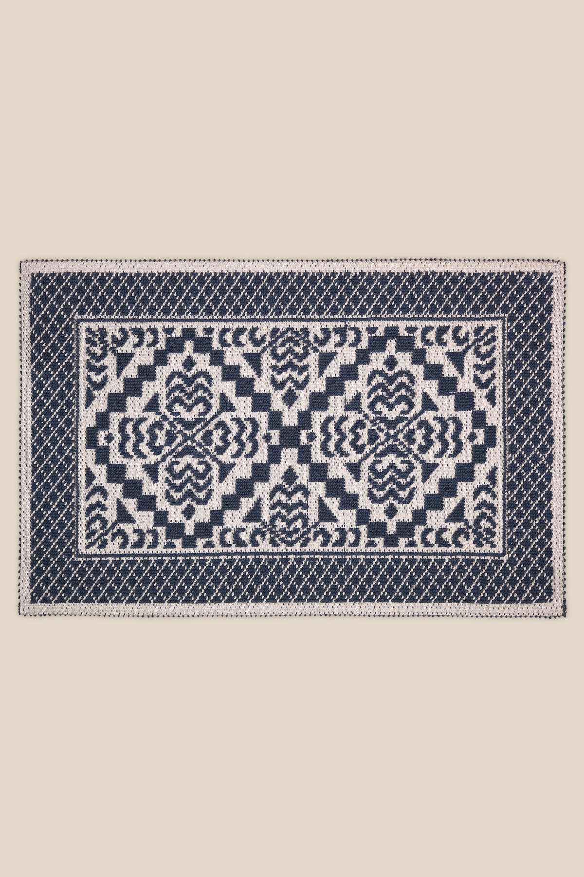 Bluenity Giglio Pamuk Banyo Paspası 40x60 Cm - Lacivert