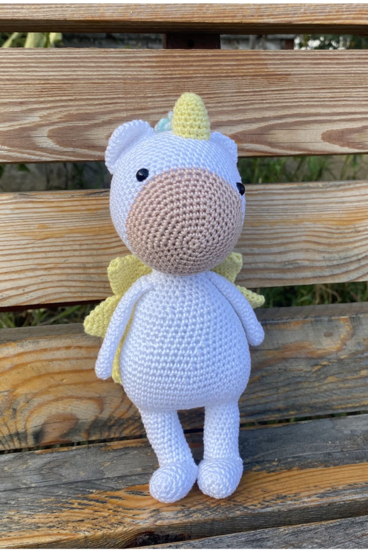mombabynmore Amigurumi Organik El Yapımı Oyuncak Unicorn Theo