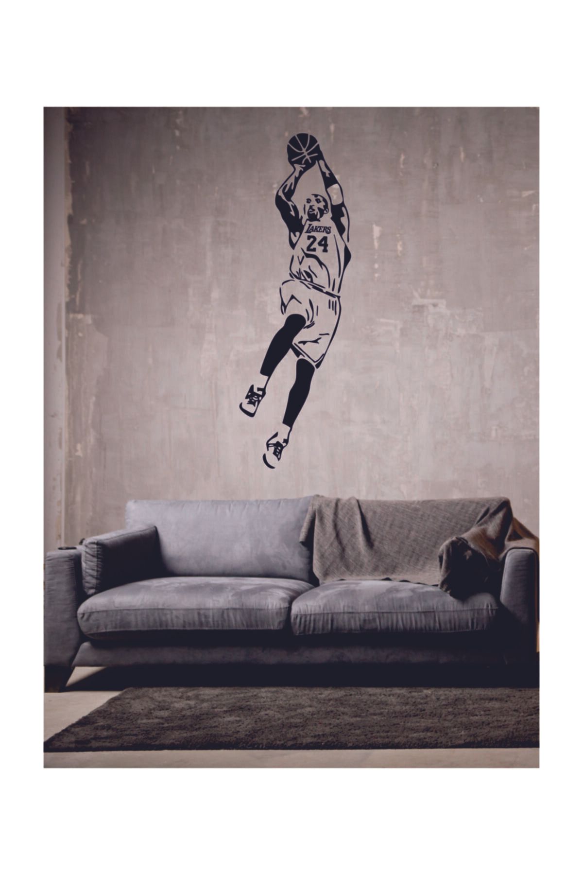 KT Decor Duvar Sticker - 10 Farklı Renk Seçeneği - Kobe Bryant - (-sticker109) 40x116cm