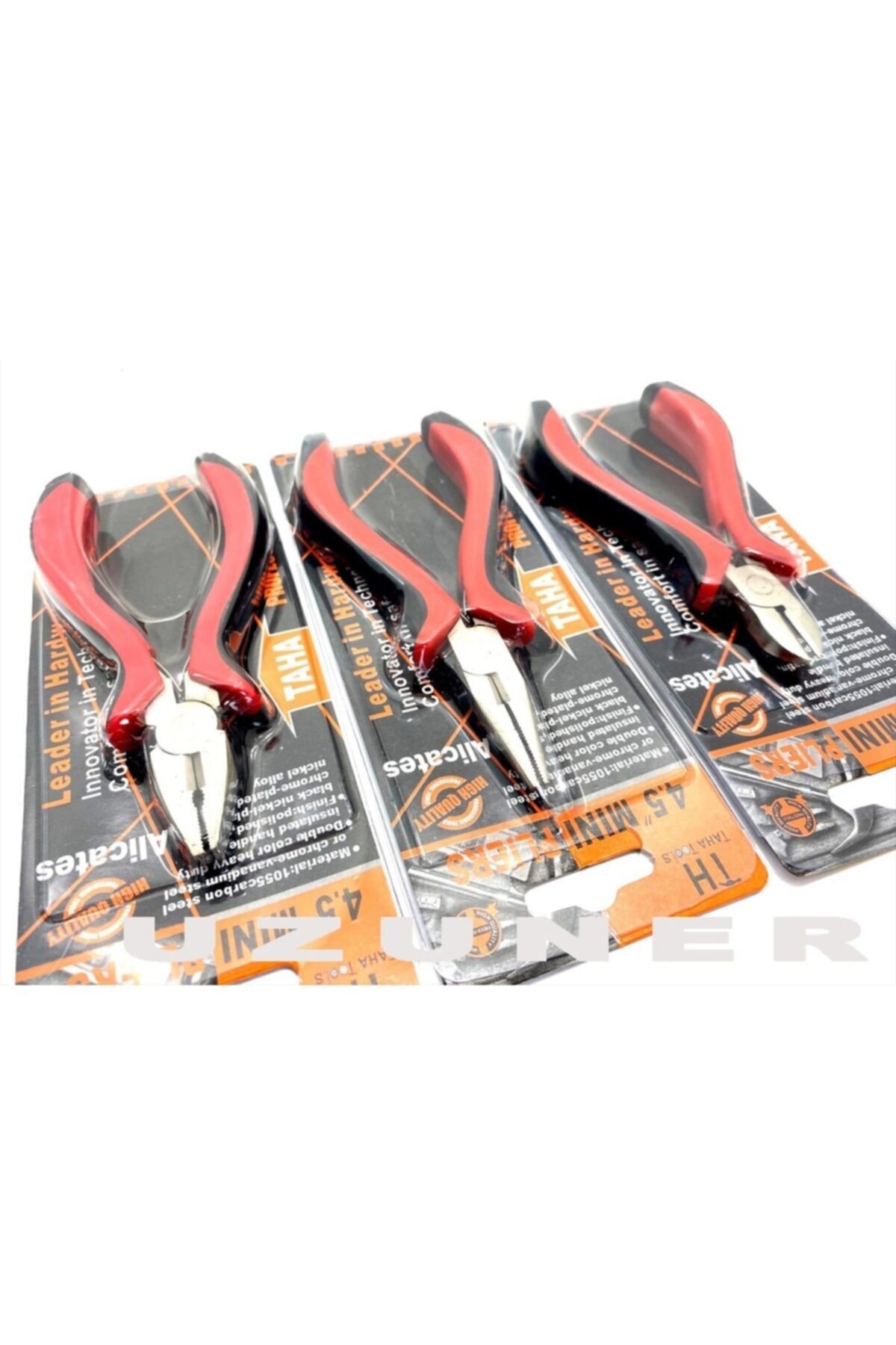 TAHA Tools Mini Kargaburun Yan Keski Pense Seti Takımı 3'lü 120mm