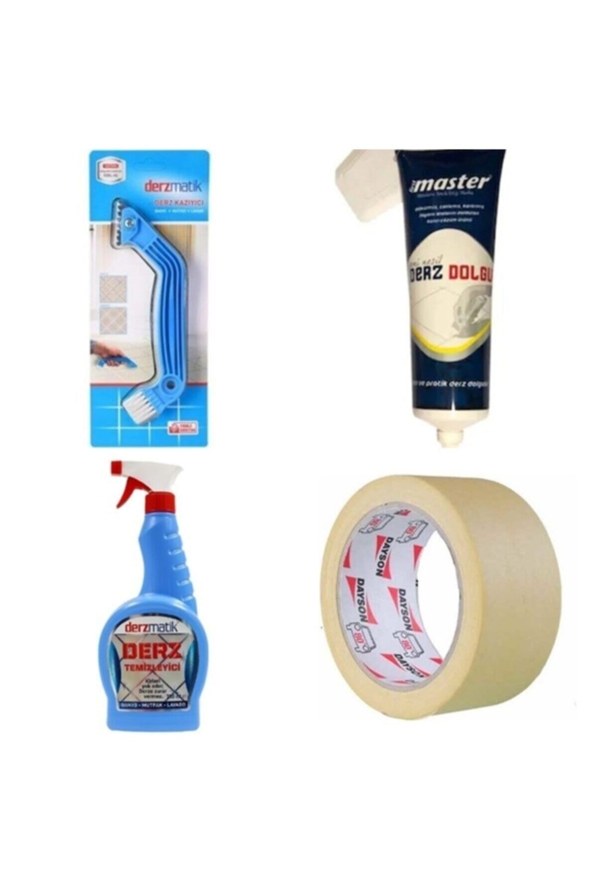 Master Derz Dolgu Seti=derz Dolgu+derz Fırça+derzmatik+kağıt Band