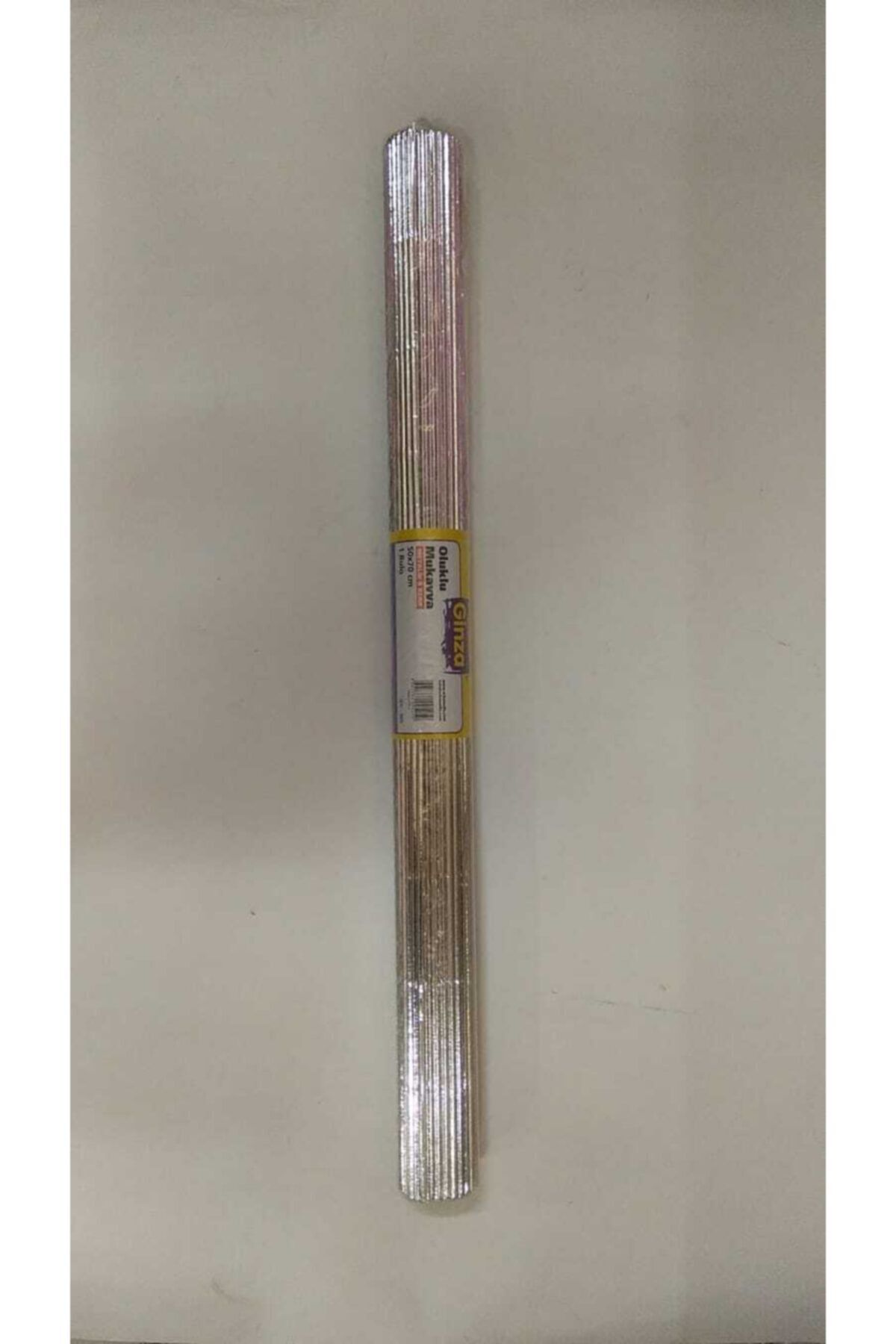 Ginza 50x70 Rulo Oluklu Mukavva Metalik Gümüş