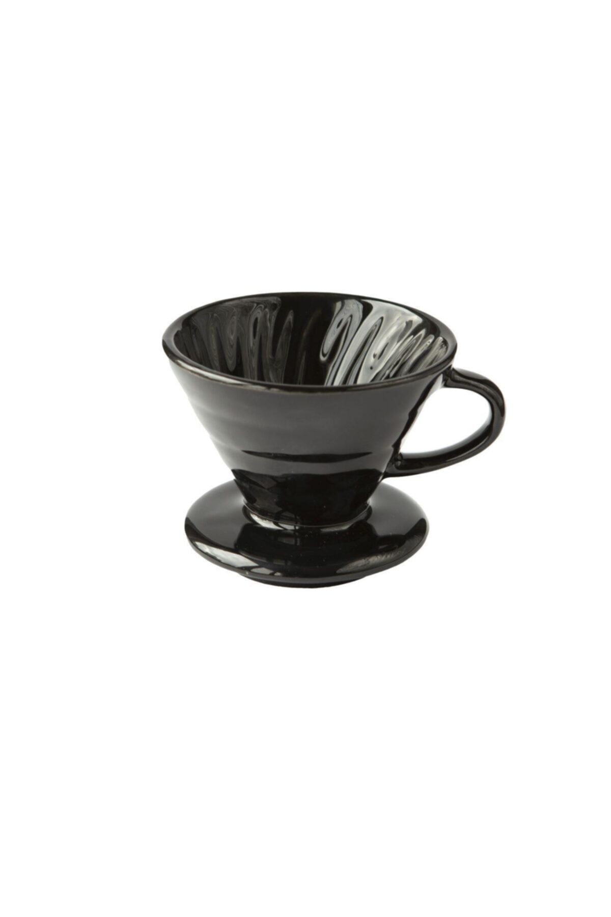 Black Goat V60 02 Dripper Ceramic (BLACK) - Seramik Kahve Demleme V60 02 (SİYAH)