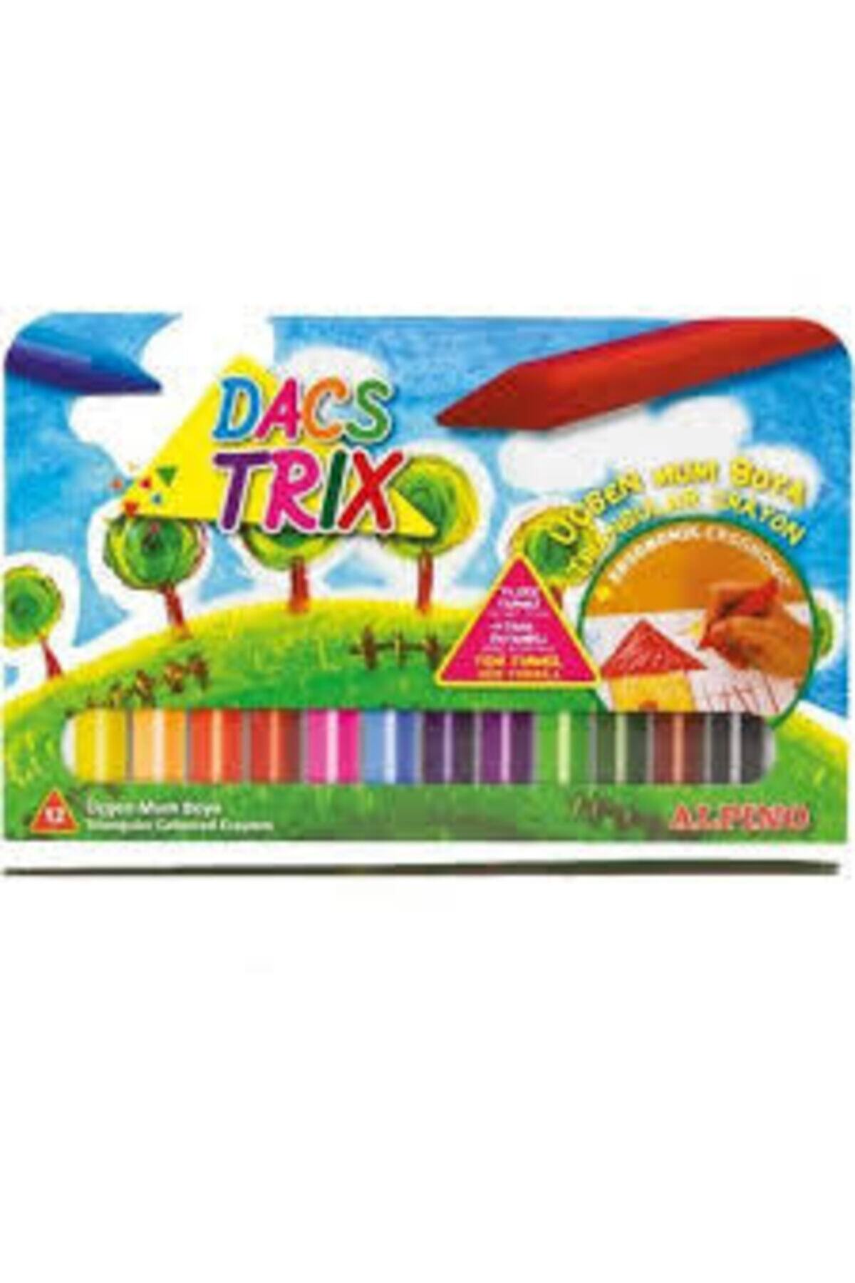 Alpıno Üçgen Mum Boya 12 Renk