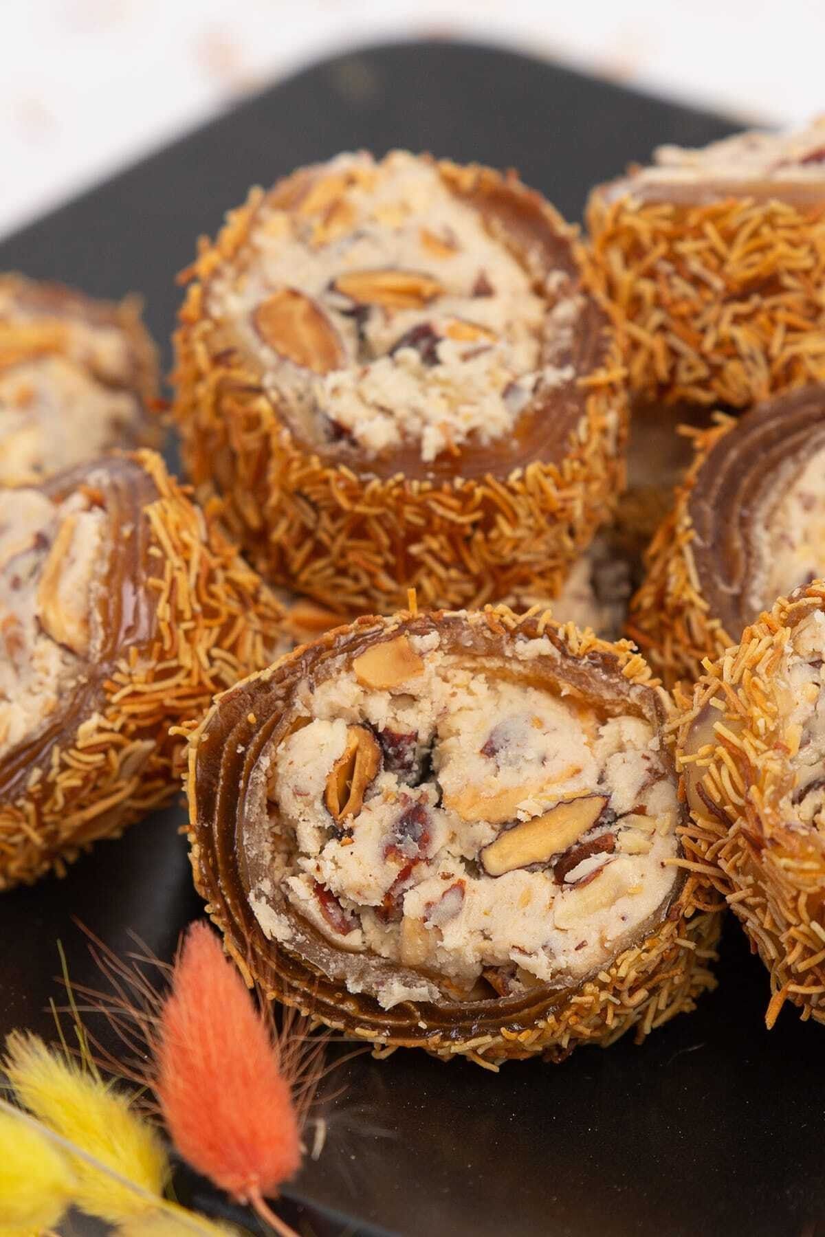 AL FAKHER Bademli Tel Kadayıflı Krokanlı Lokum 500 gr