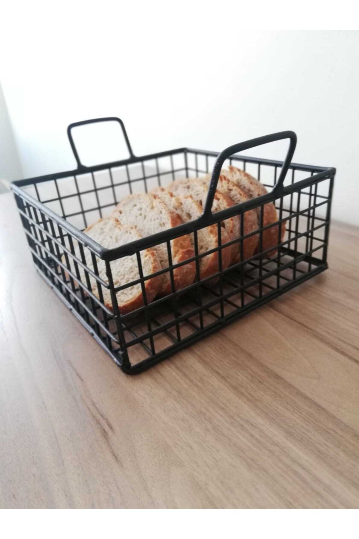 GO DEKOR Çok Amaçlı Kompakt Metal Kare Sevimli Meyve Ve Ekmek Sepeti