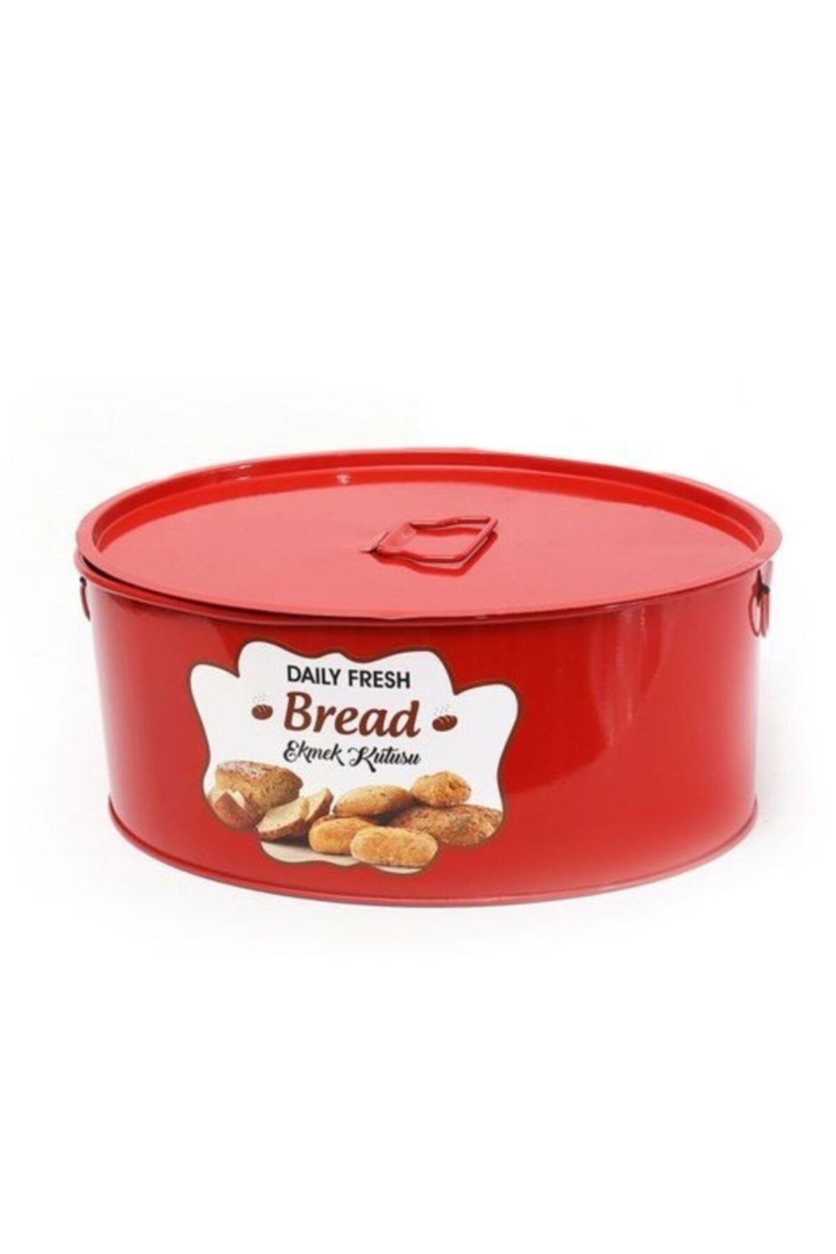 ZARİF SHOP Metal Ekmek Kutusu Kırmızı