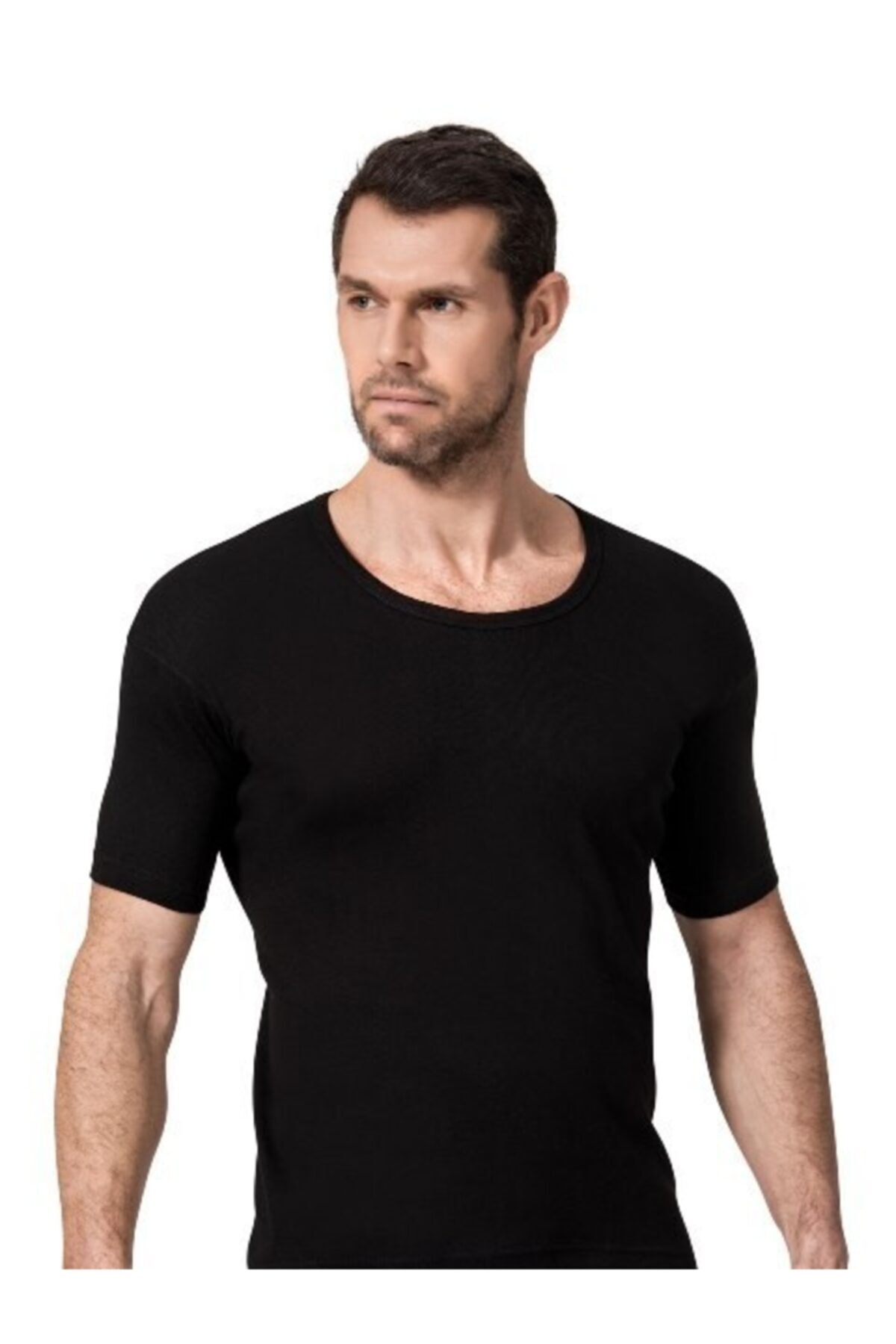 Namaldı Erkek Siyah Ribana Fanila siyah Std