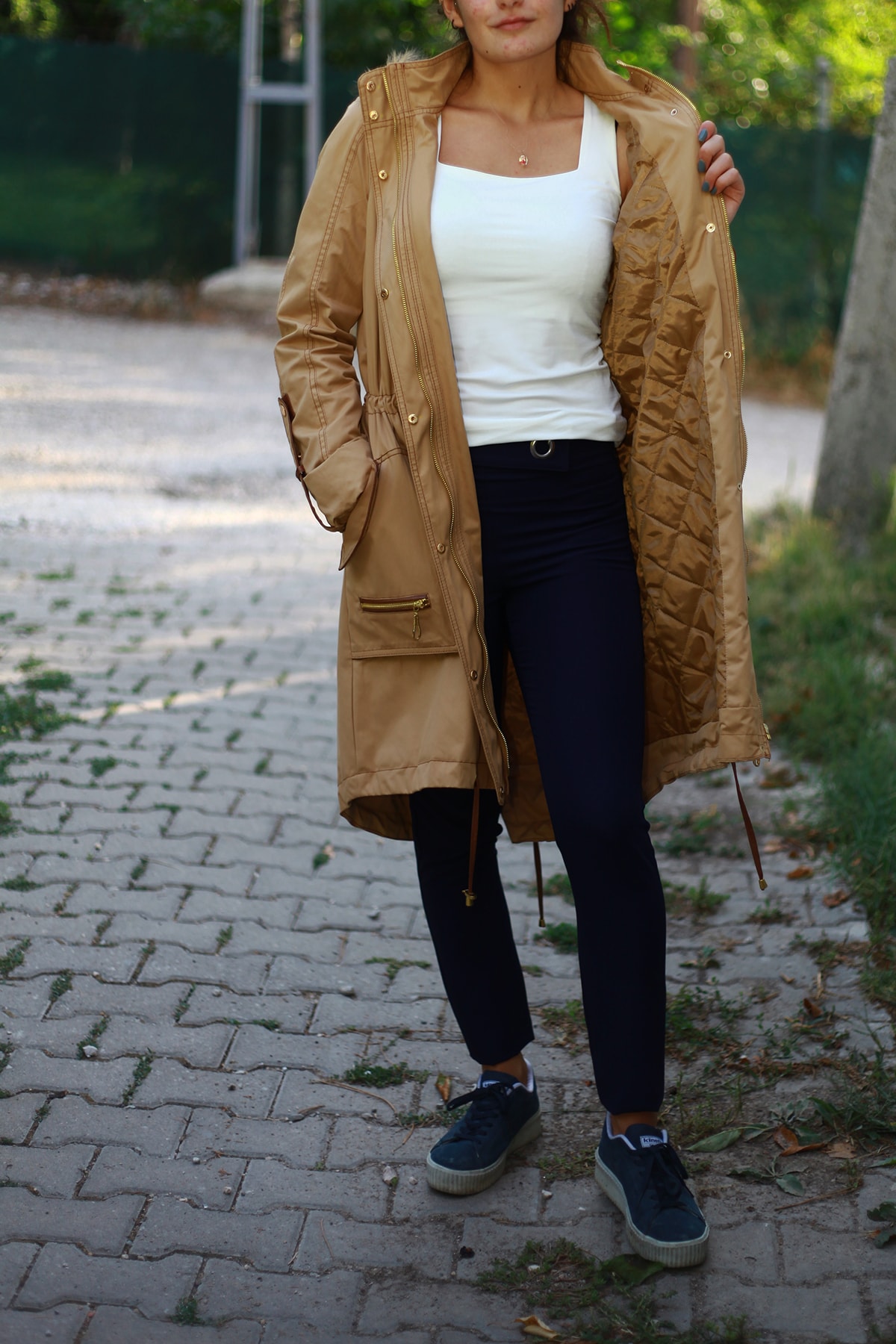 Butik Simge Kadın Kahverengi Pamuklu Parka