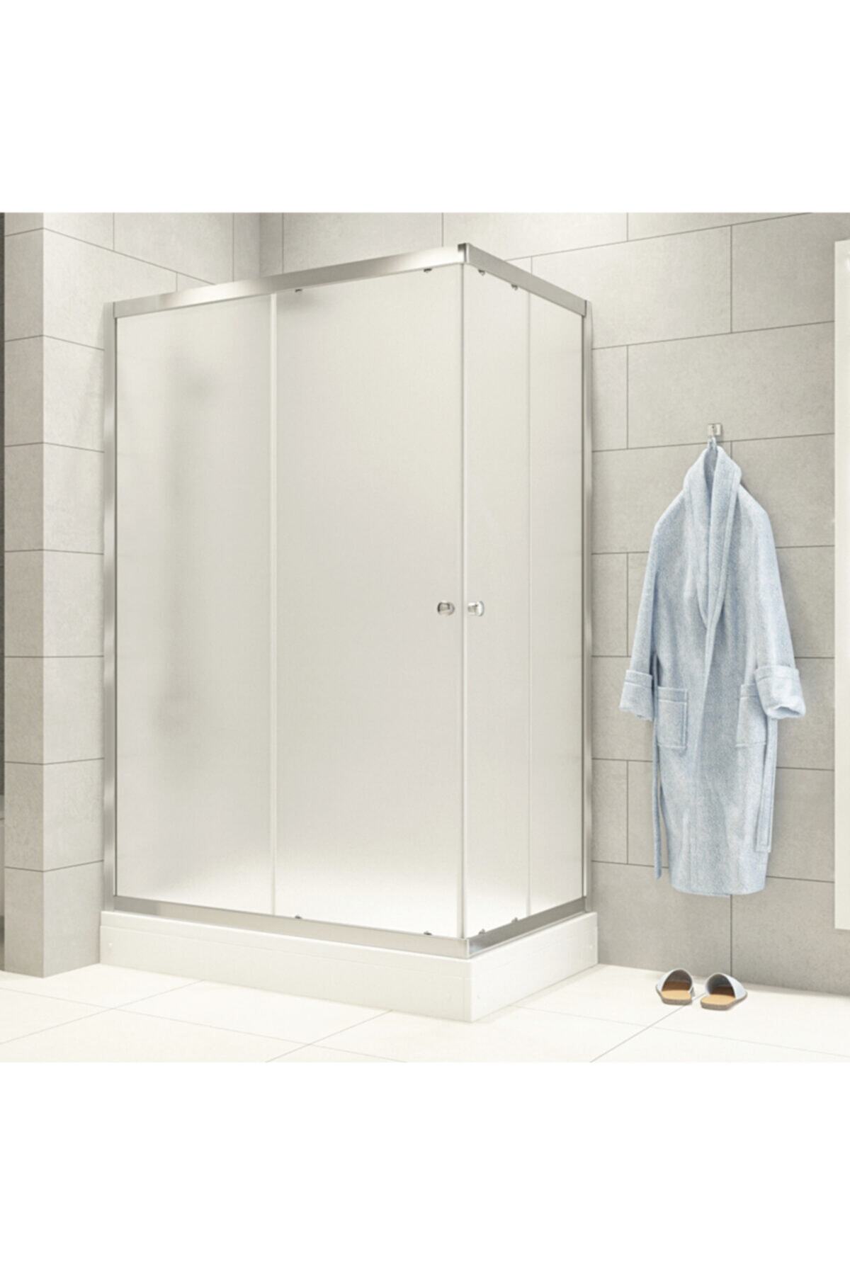 Durul Duşakabin 80x120 Dikdörtgen Buzlu Cam Yükseklik 200cm