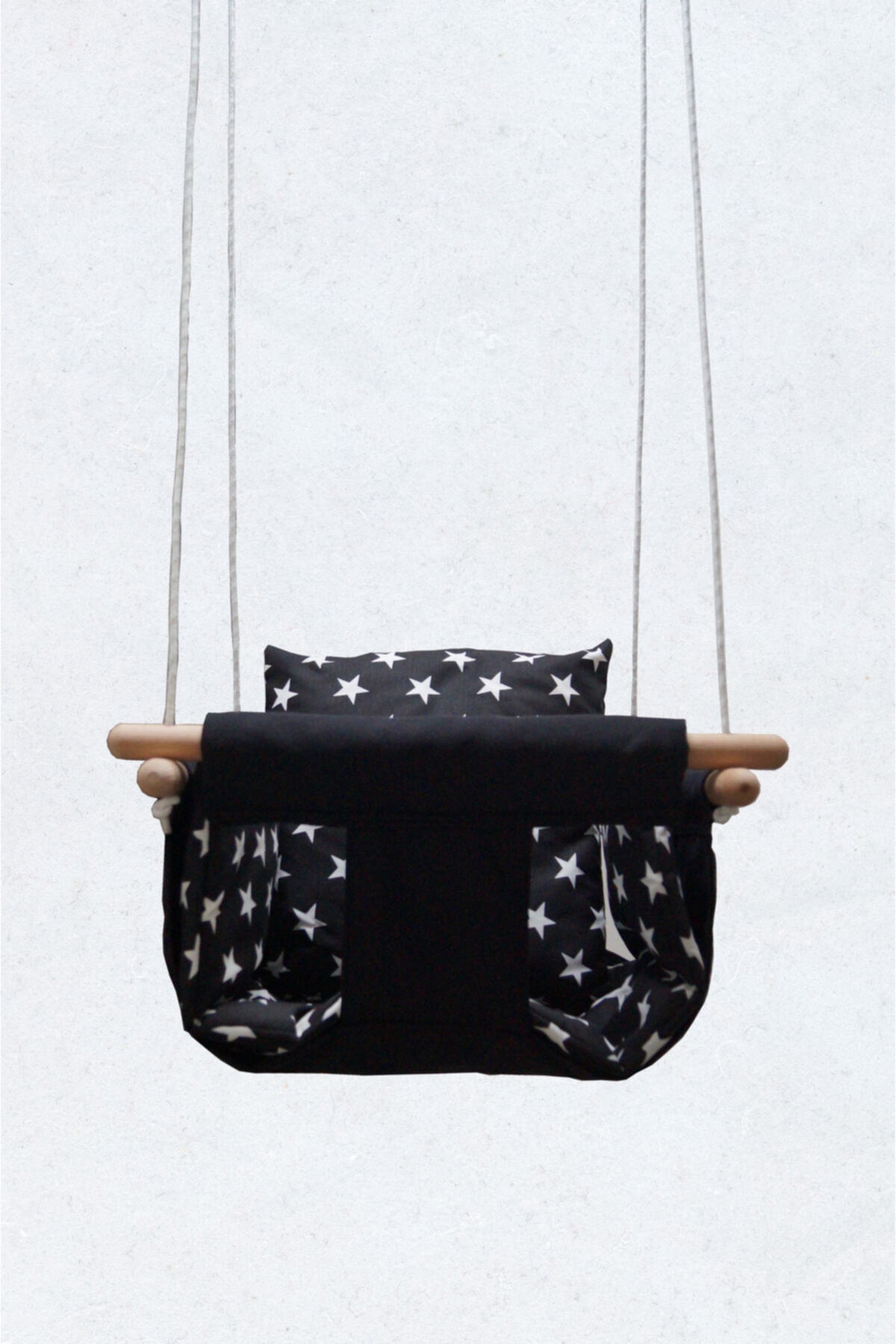 STOFFBAG Siyah Yıldızlı Bebek Çocuk Bahçe Salıncağı
