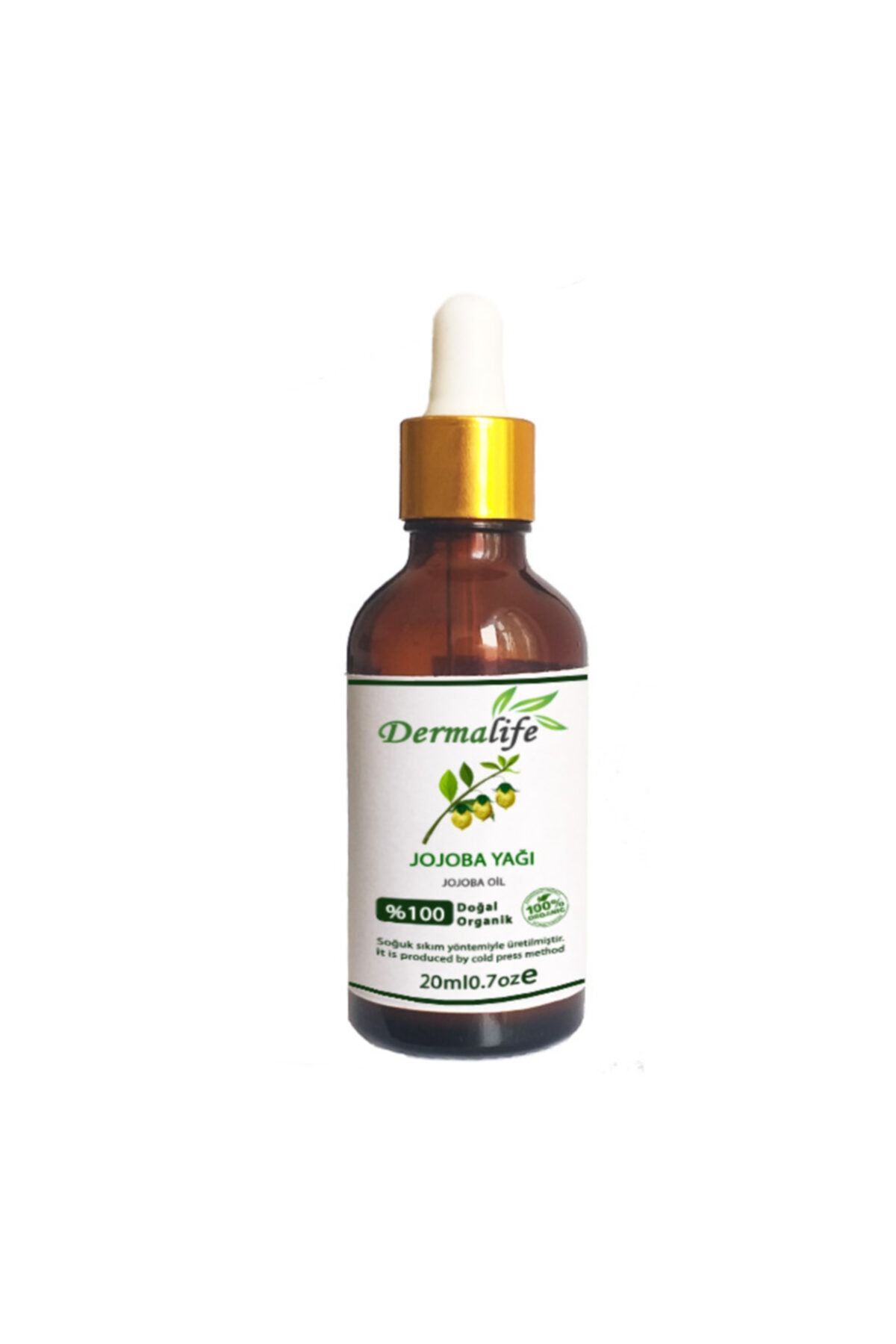 Dermalife Saç Dökülmesi Için Ve Saç Derisi Bakımı Için %100 Saf Soğuk Sıkım Jojoba Yağı 20 Ml