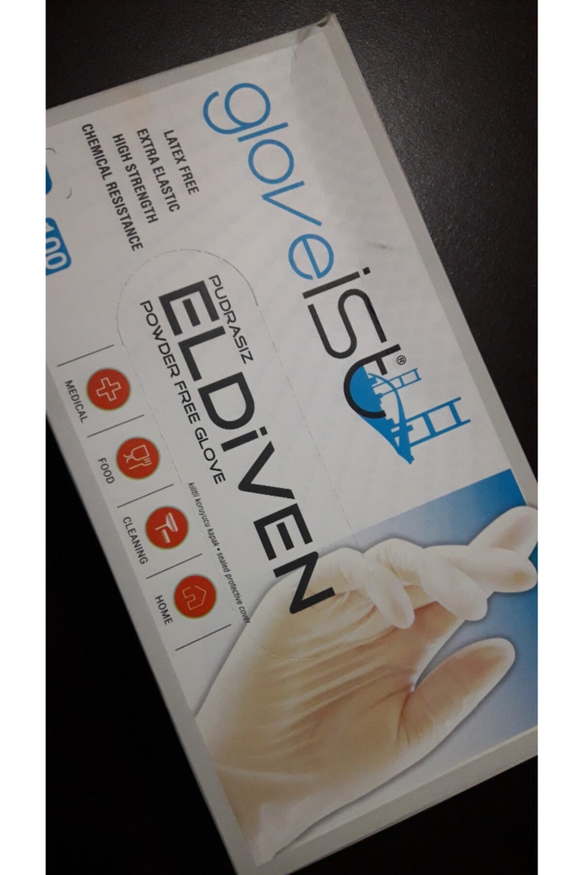 GLOVEİST Şeffaf Pudrasız Eldiven (100'LÜ) - M - Beden