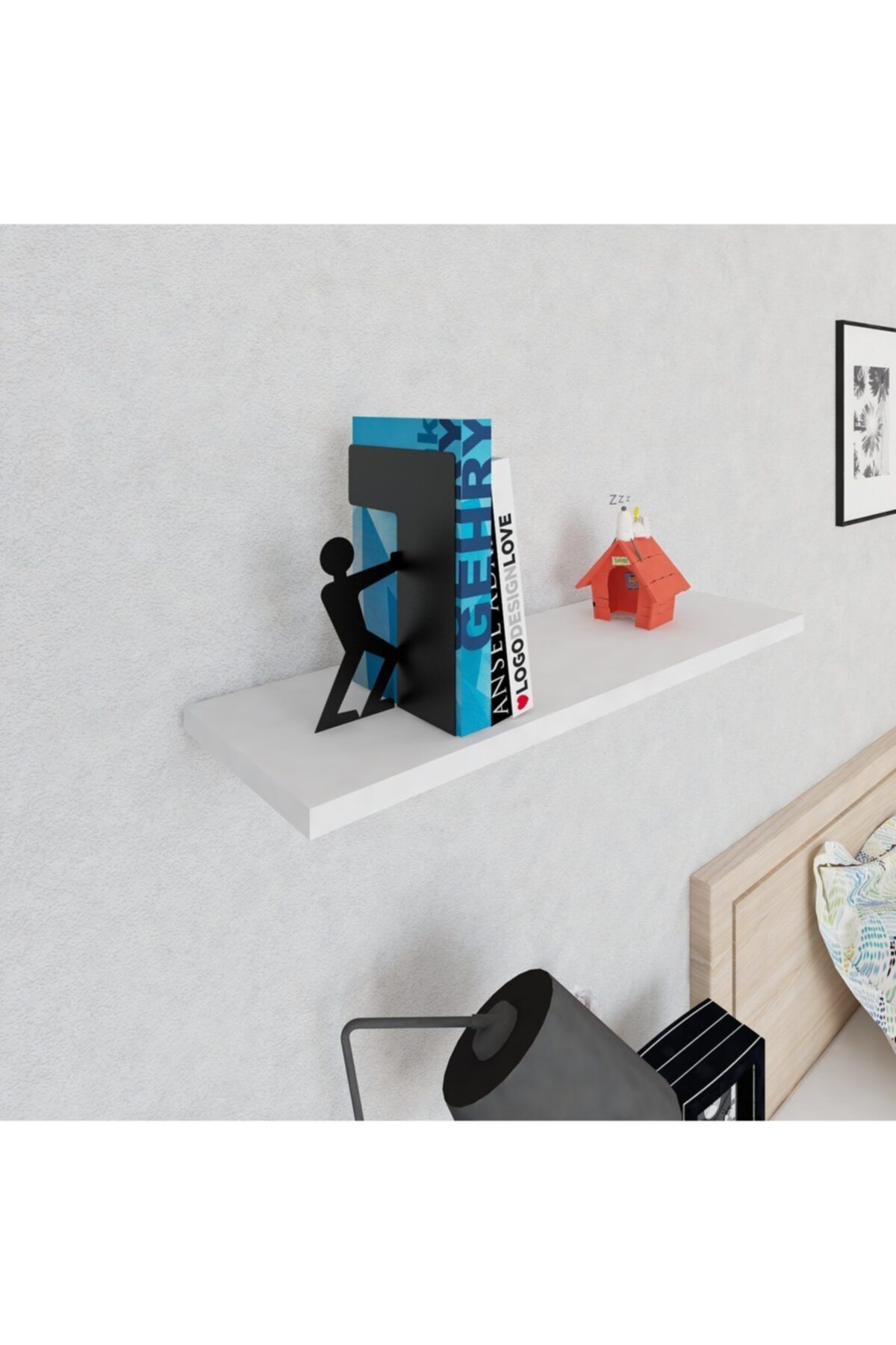 DECORMET Adam Kitap Tutucu Siyah