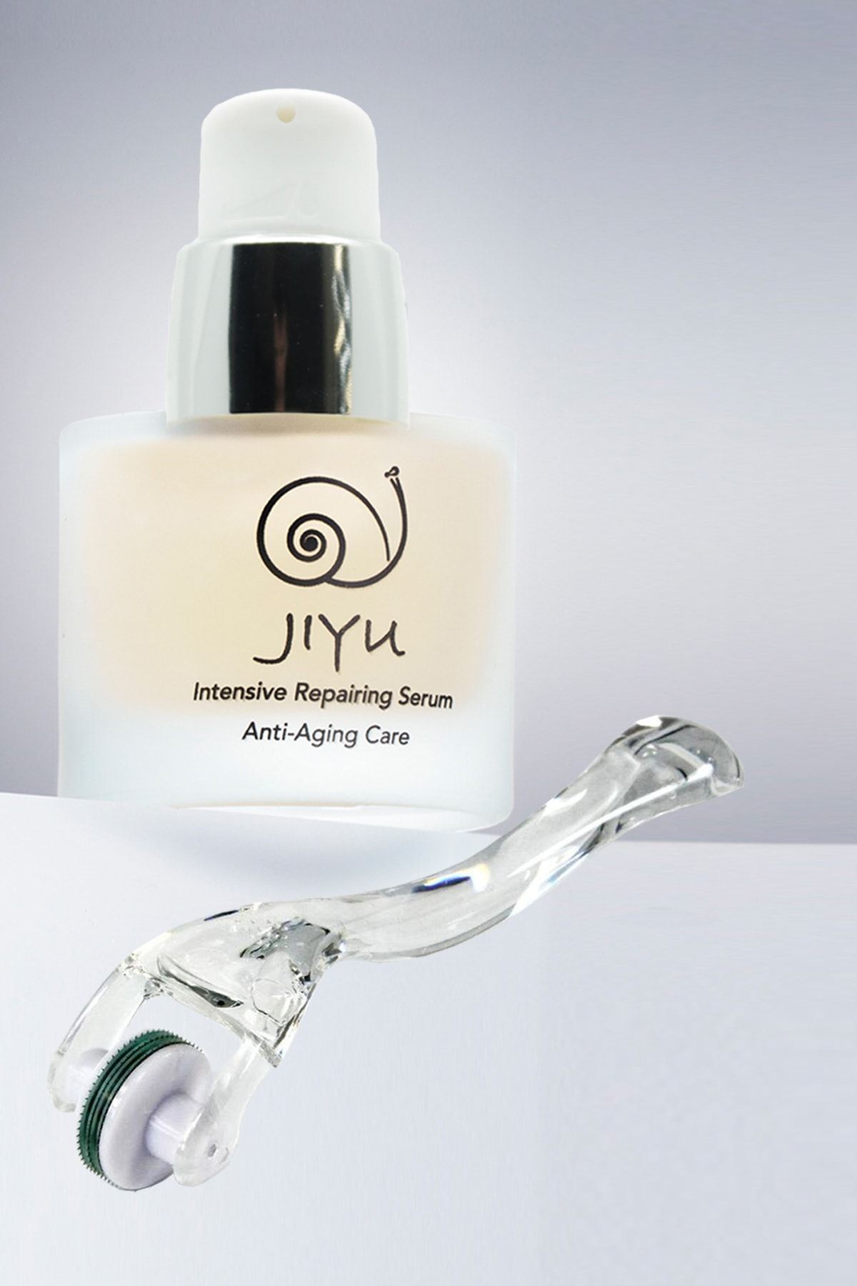 JIYU Salyangoz Özütlü Serum 30 Ml + 3 Mm 180 Iğneli Dermaroller Fda Ve Rohs Sertifikalı