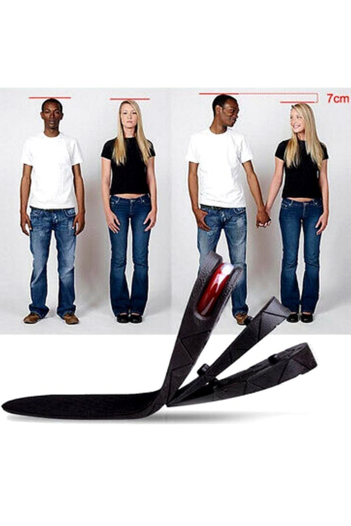 Neler Geldi Neler 7 Cm Hava Yastıklı Boy Uzatıcı Uzatma Tabanı Gizli Tabanlık Uzatan Topuk Tam Boy Ayakkabı Tabanlığı