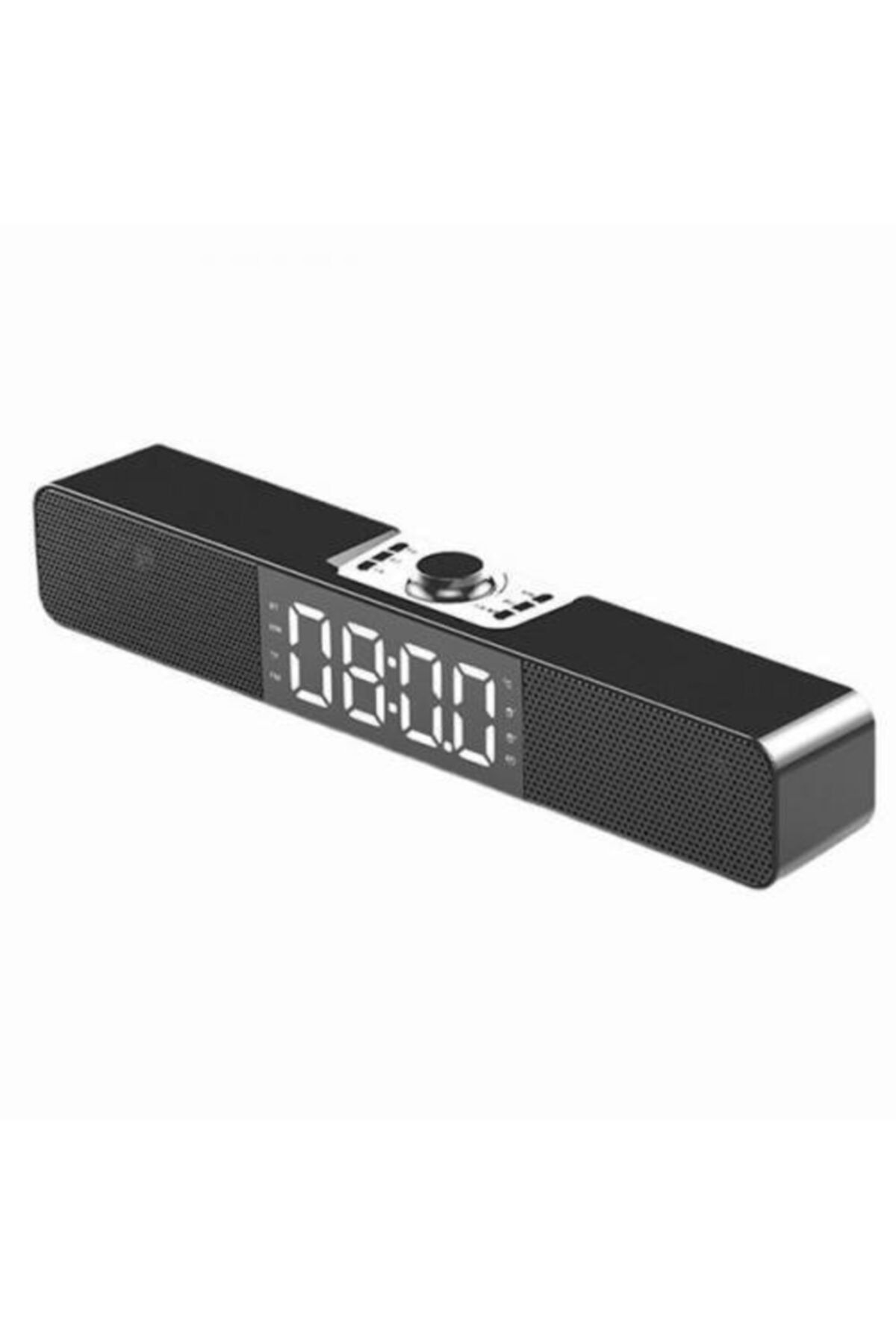 Asaf Eticaret Polham Monitör Ve Tv Altı Için Bluetooth Hoparlör, Soundbar Digital Saatli Ve Radyolu Hoparlör