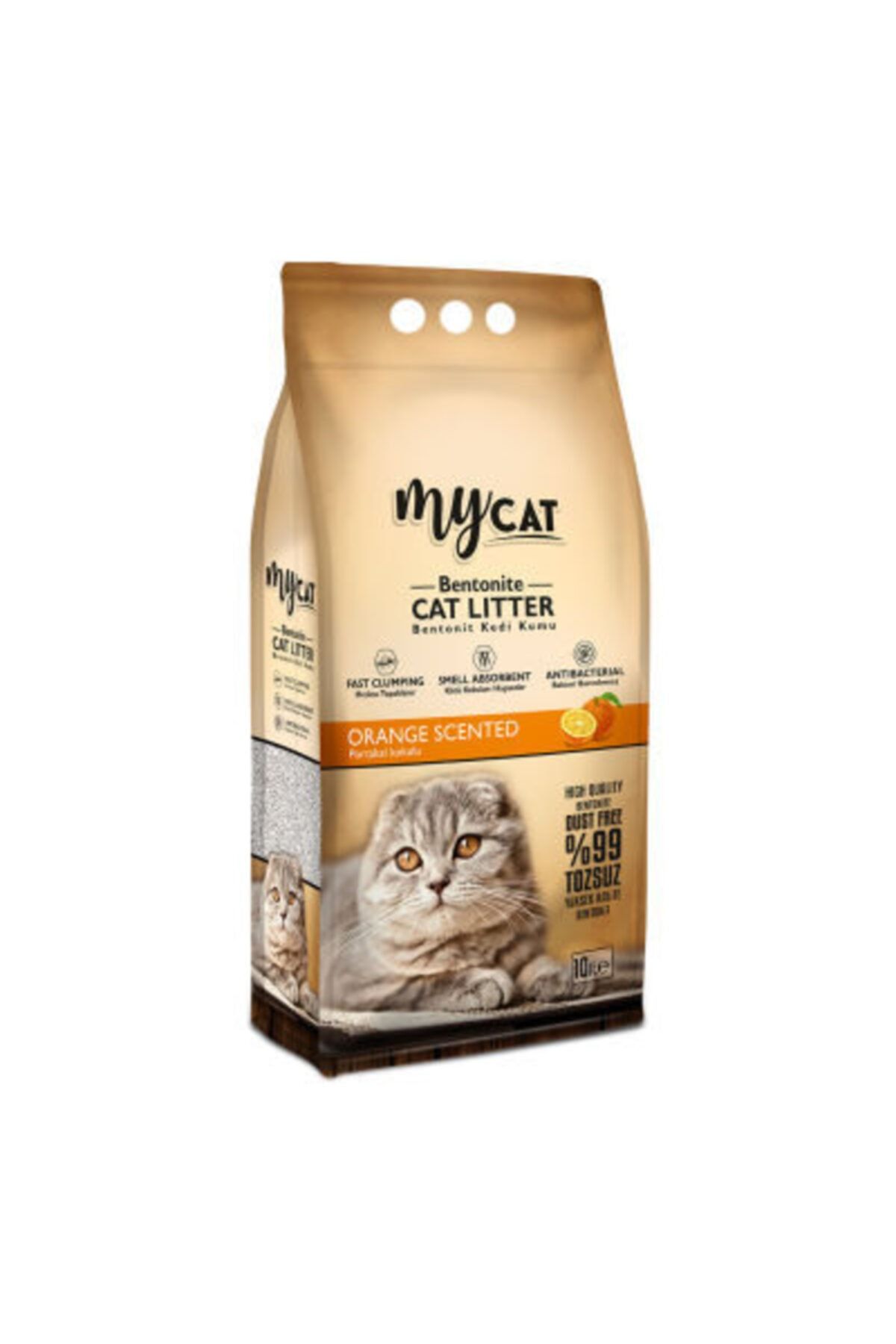 My Cat Mycat (10 Lt) Bentonit Kedi Kumu Portakal Kokulu ( Ince Tane)
