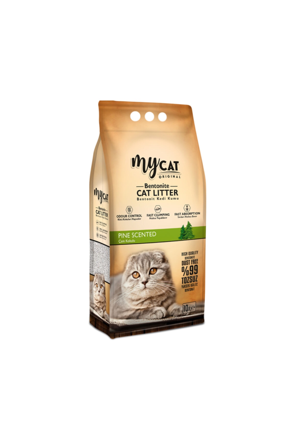 My Cat Mycat (10 Lt) Bentonit Kedi Kumu Çam Kokulu ( Ince Tane)