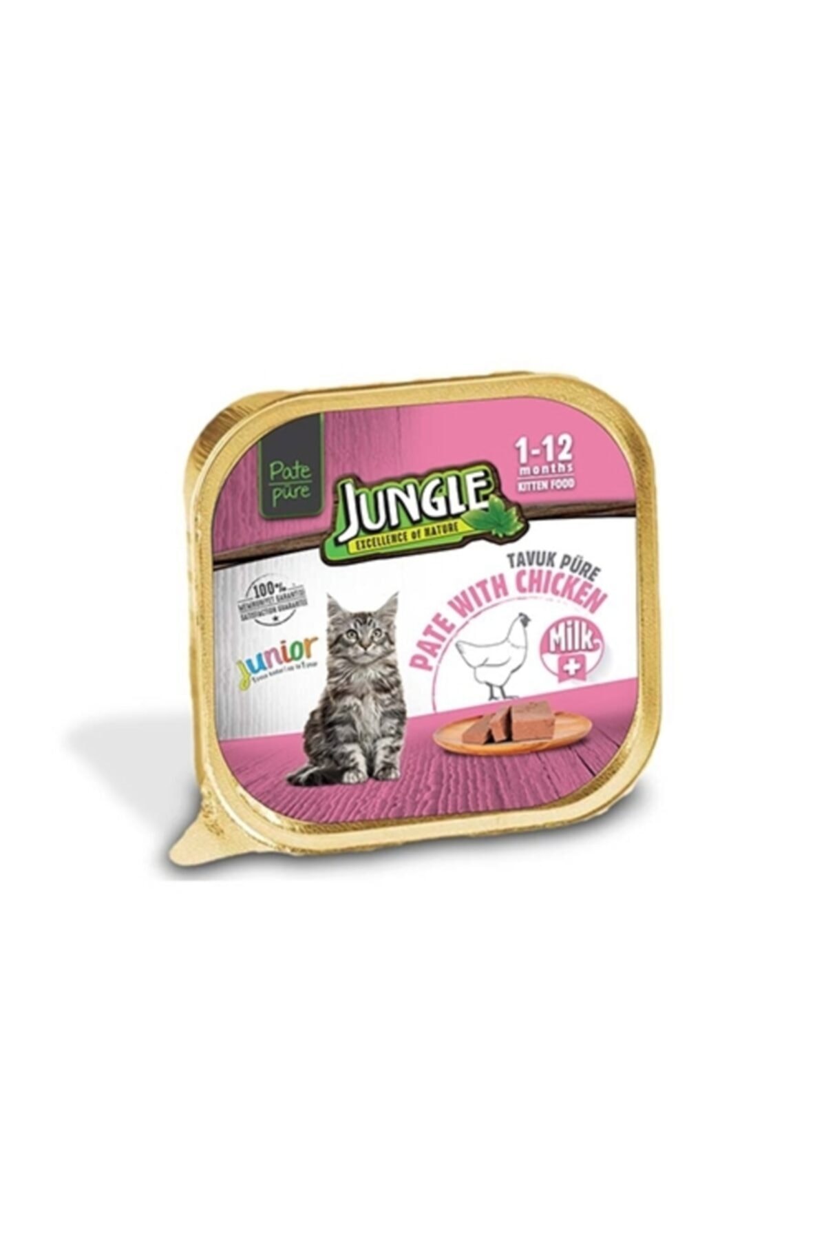 Jungle Sütlü Tavuk Püreli Yavru Kedi Maması 100 Gr