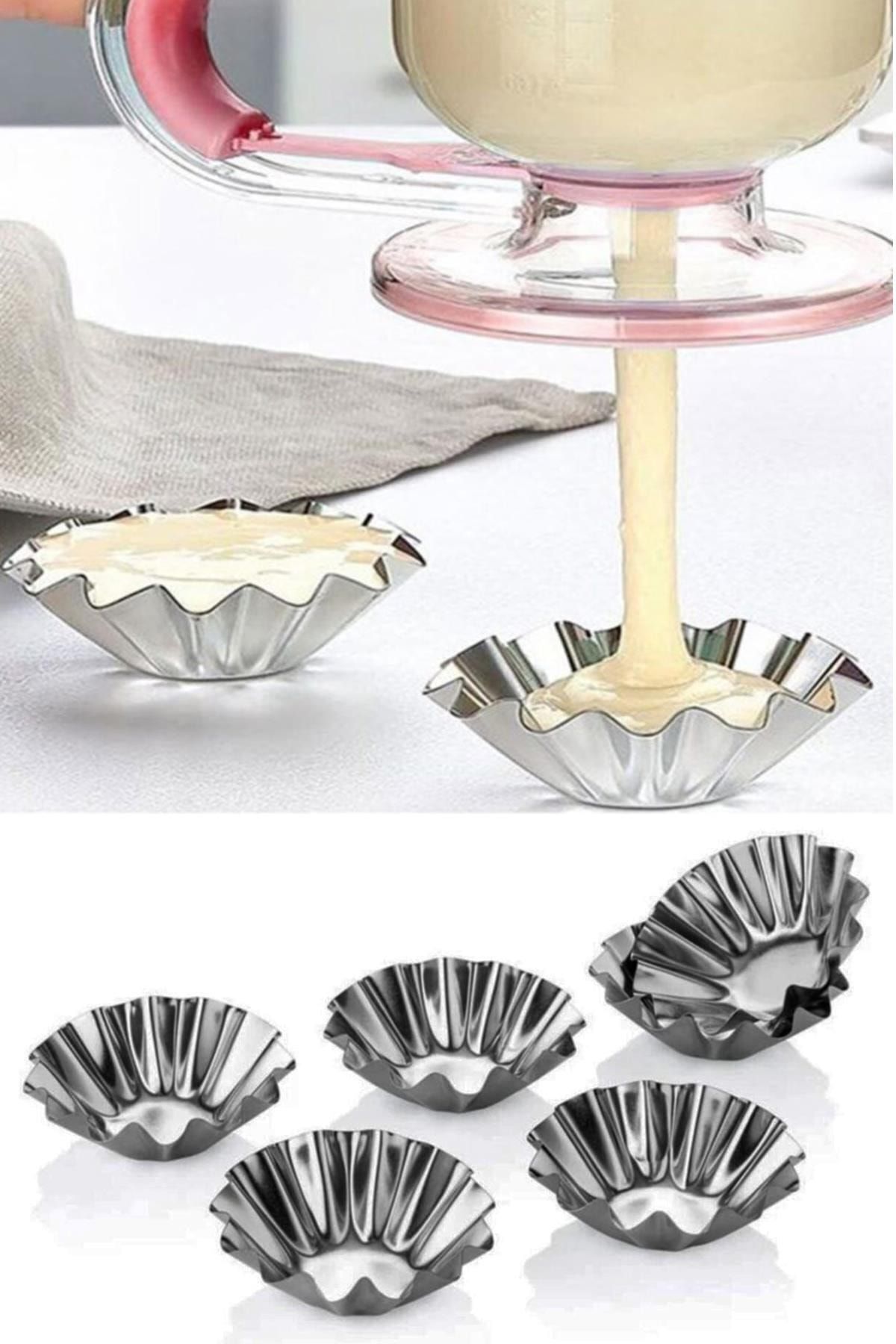 ZUZU MADE Mini Metal Kek Kalıbı 6'lı - Tartolet Kalıbı 6 Adet Mini