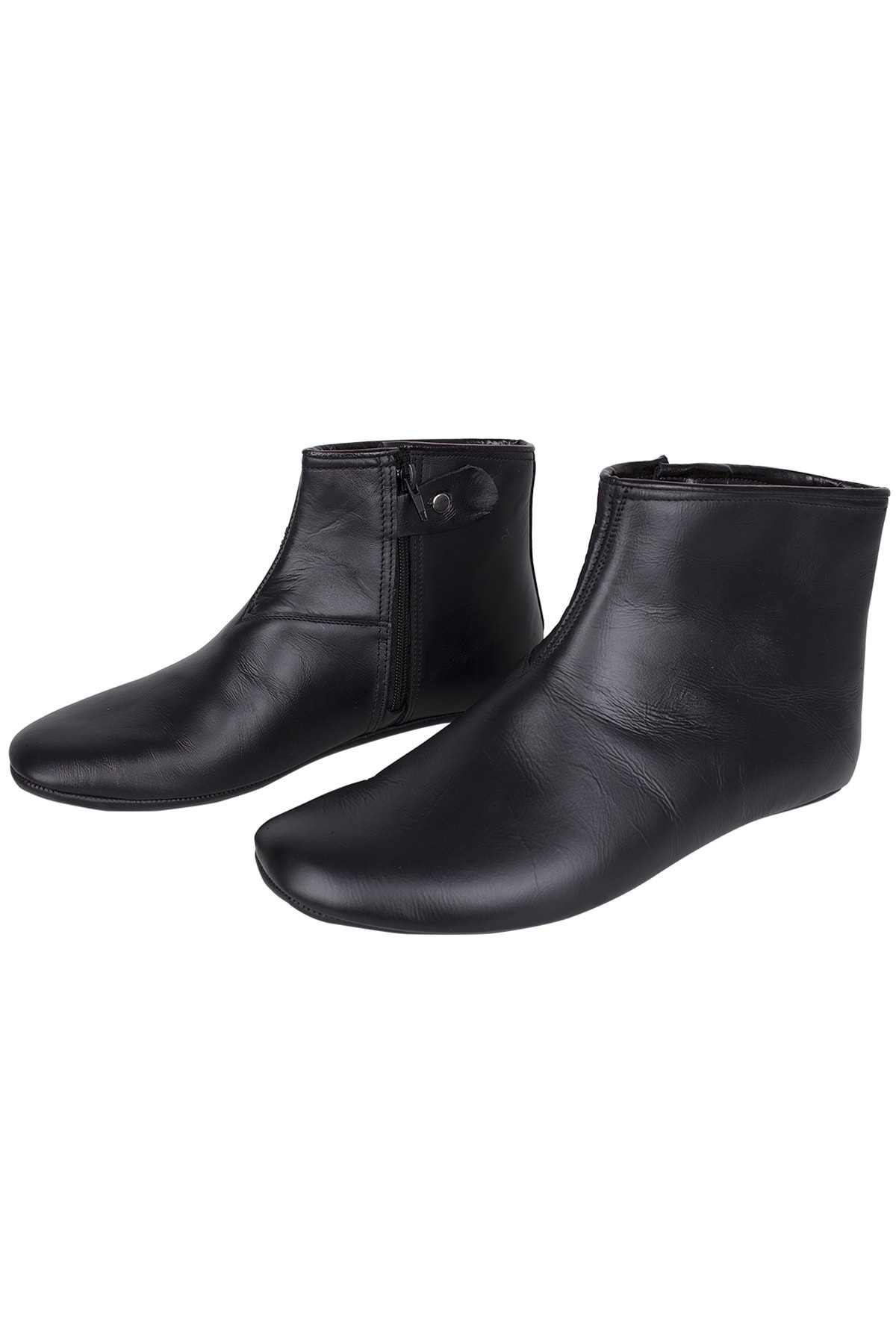 Essee Unisex Siyah Hakiki Deri Kalın Mest Bot