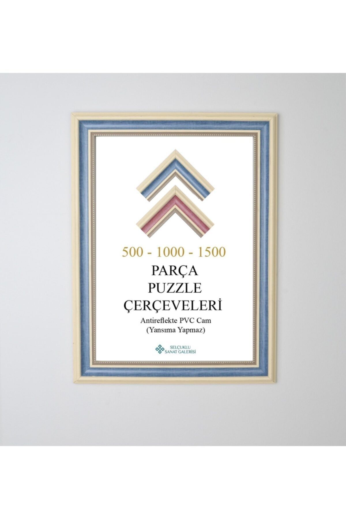 Selçuklu Sanat Puzzle Çerçevesi 53 Mm 60x85 Cm (1500'lük) Mavi