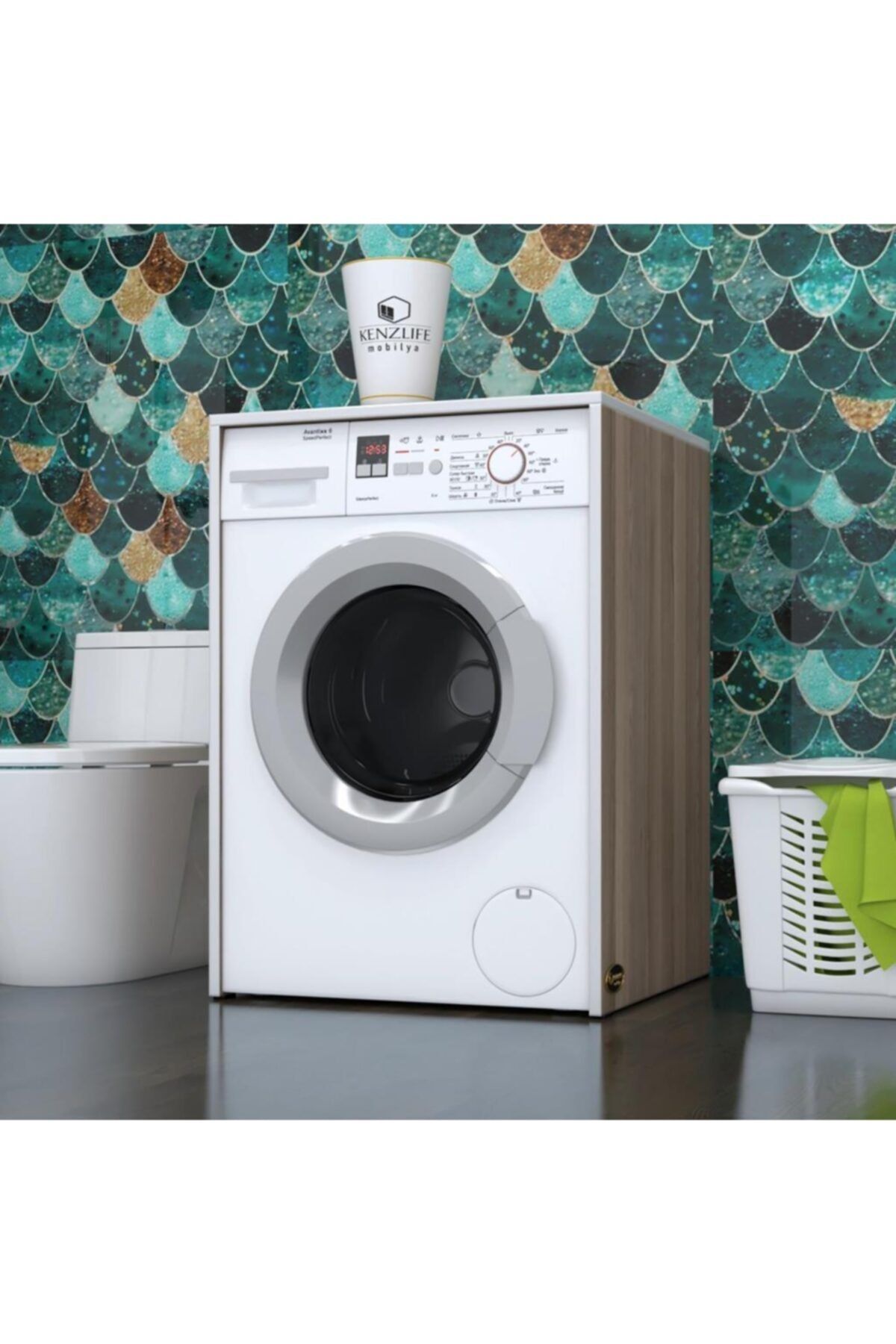 Kenzlife çamaşır makinesi dolabı naum crd 90*70*60 banyo ofis