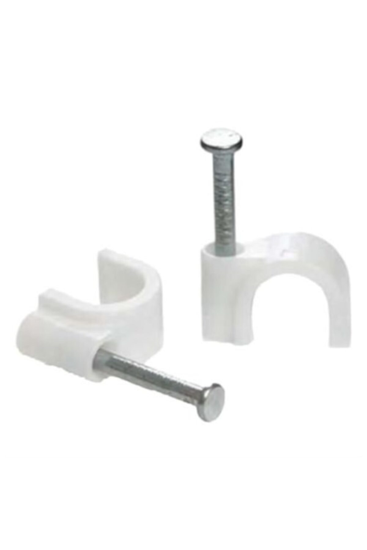 EMİRHANNALBUR Kroşe Çelik Beton Çivili Kablo Tutucu Kablo Kroşesi No:6 ( 100 Adet ) ( 12 X 13 Mm)