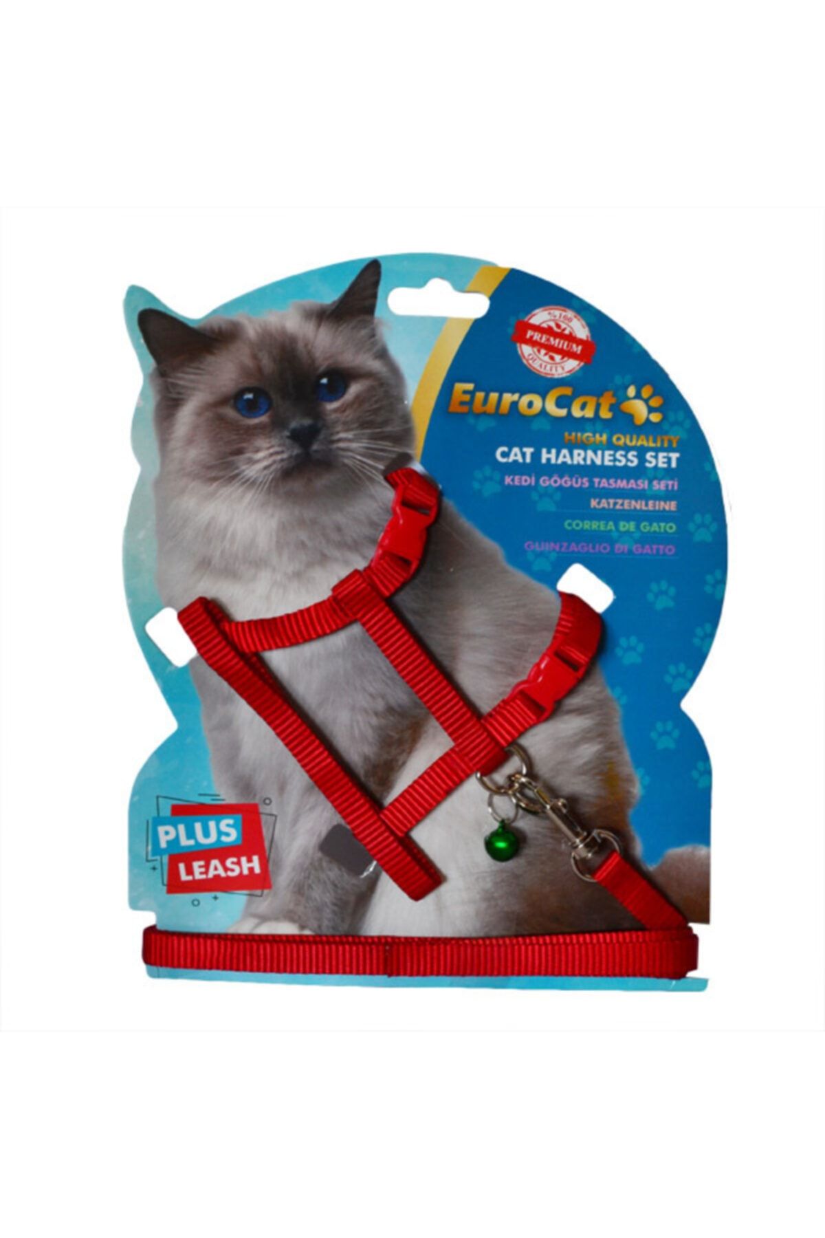 Eurocat Kedi Göğüs Tasması Kırmızı