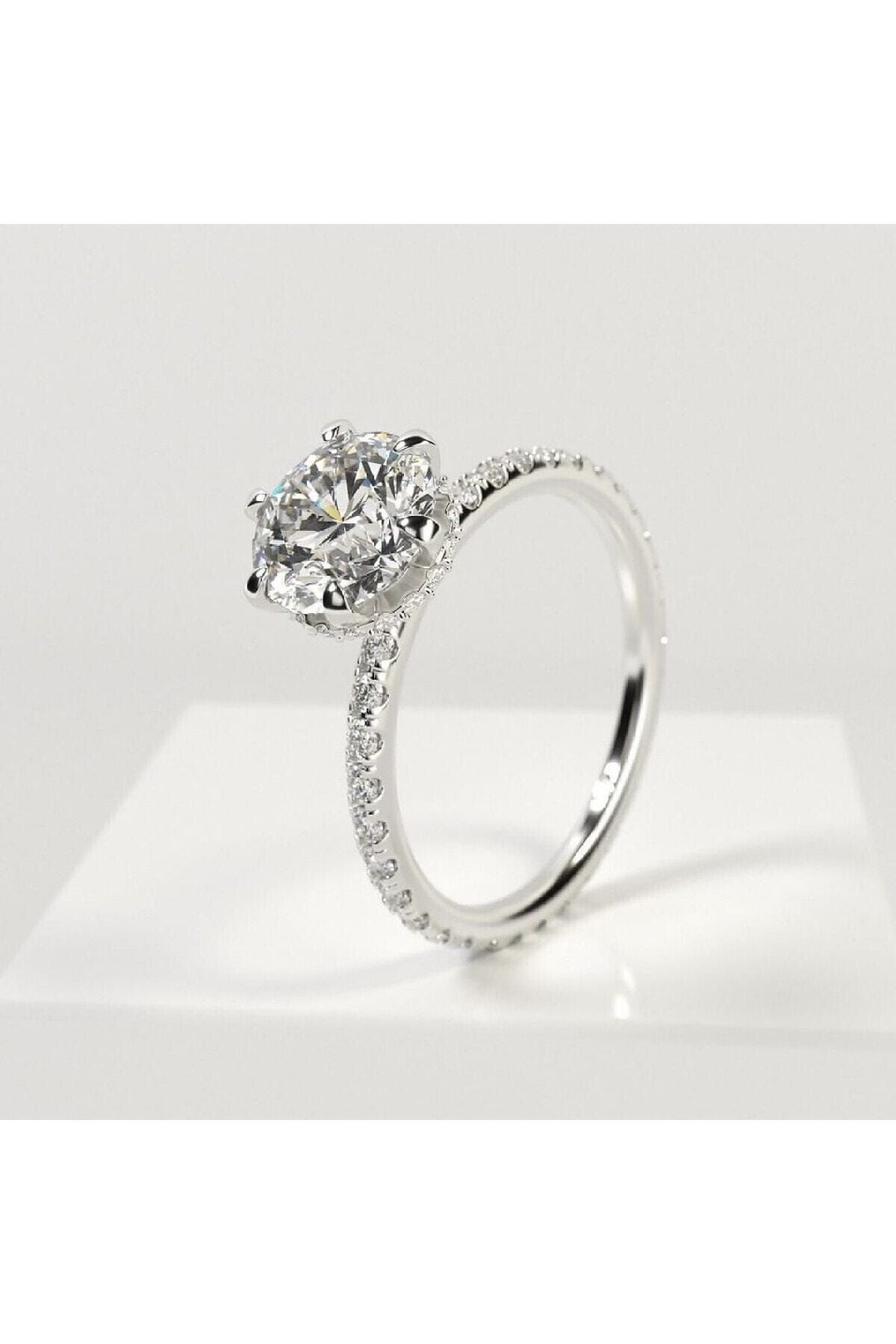 ALYANSCOLLECTION Zircon Gümüş Tektaş