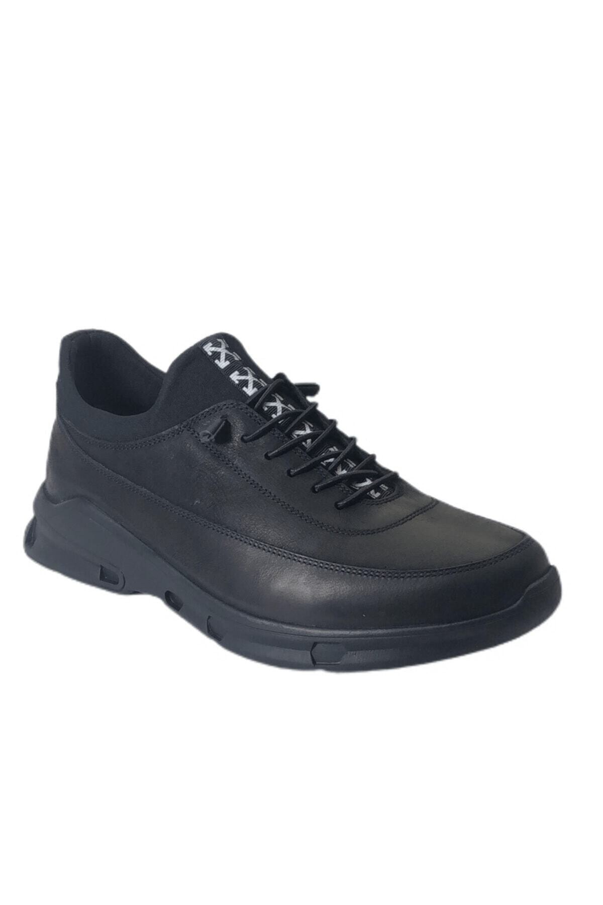 Dropland 8166 Siyah Milano Merdane Deri Ayakkabı