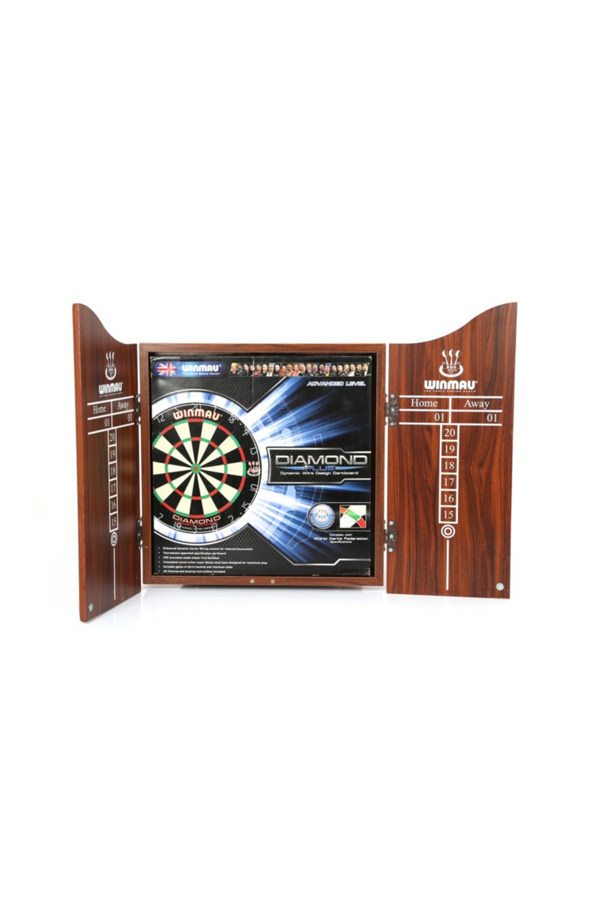 WINMAU Diaomond Plus Profesyonel Dart Seti (dart Board, 3 Adet Xtreme Ok, Kabin)