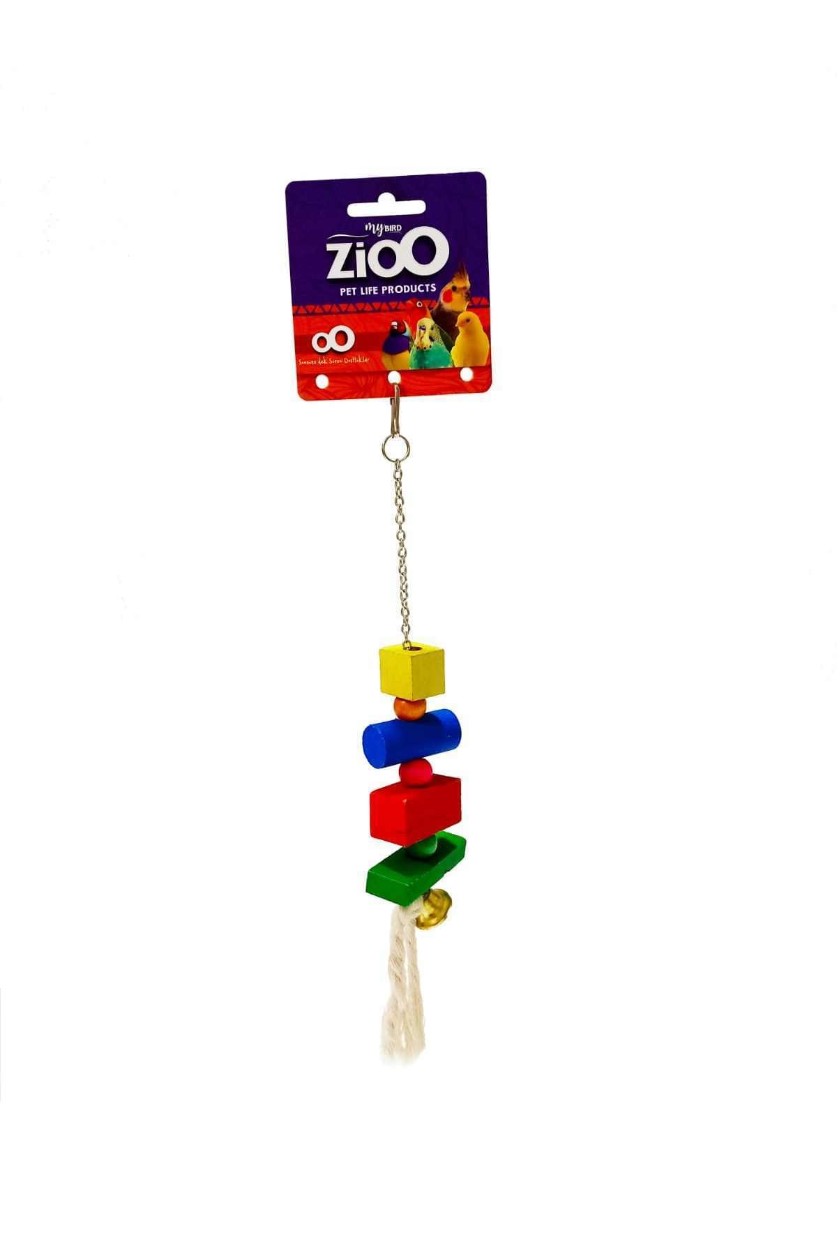 ZioO 1937 Renkli Ahşap Kuş Oyuncağı