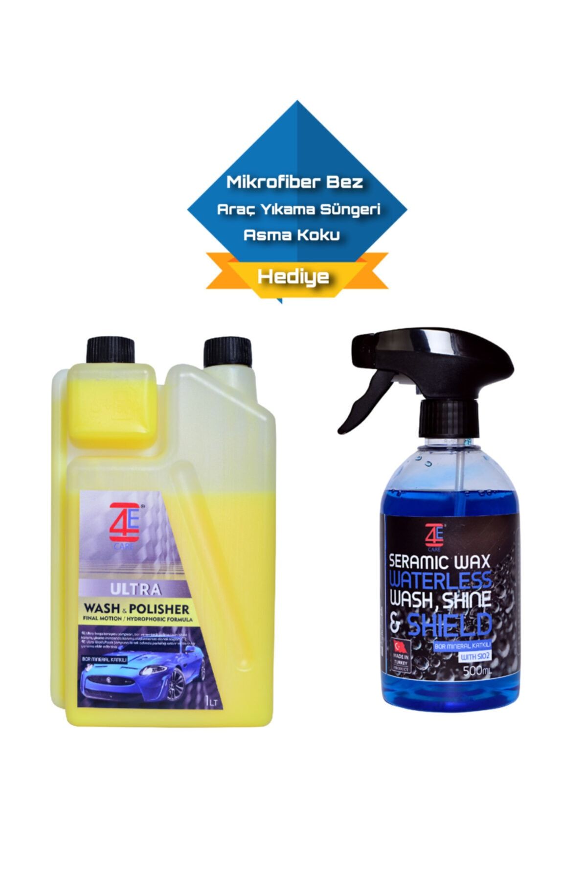 4E CARE Boya Koruyucu Cilalı Şampuan + Seramik Wax