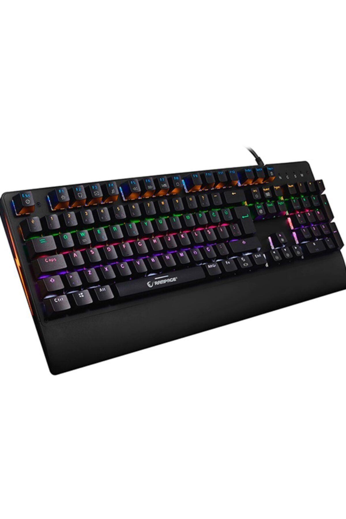 rampage rmk gx7 strike siyah usb rainbow aydinlatmali q blue switch gaming oyuncu mekanik klavye fiyati yorumlari trendyol